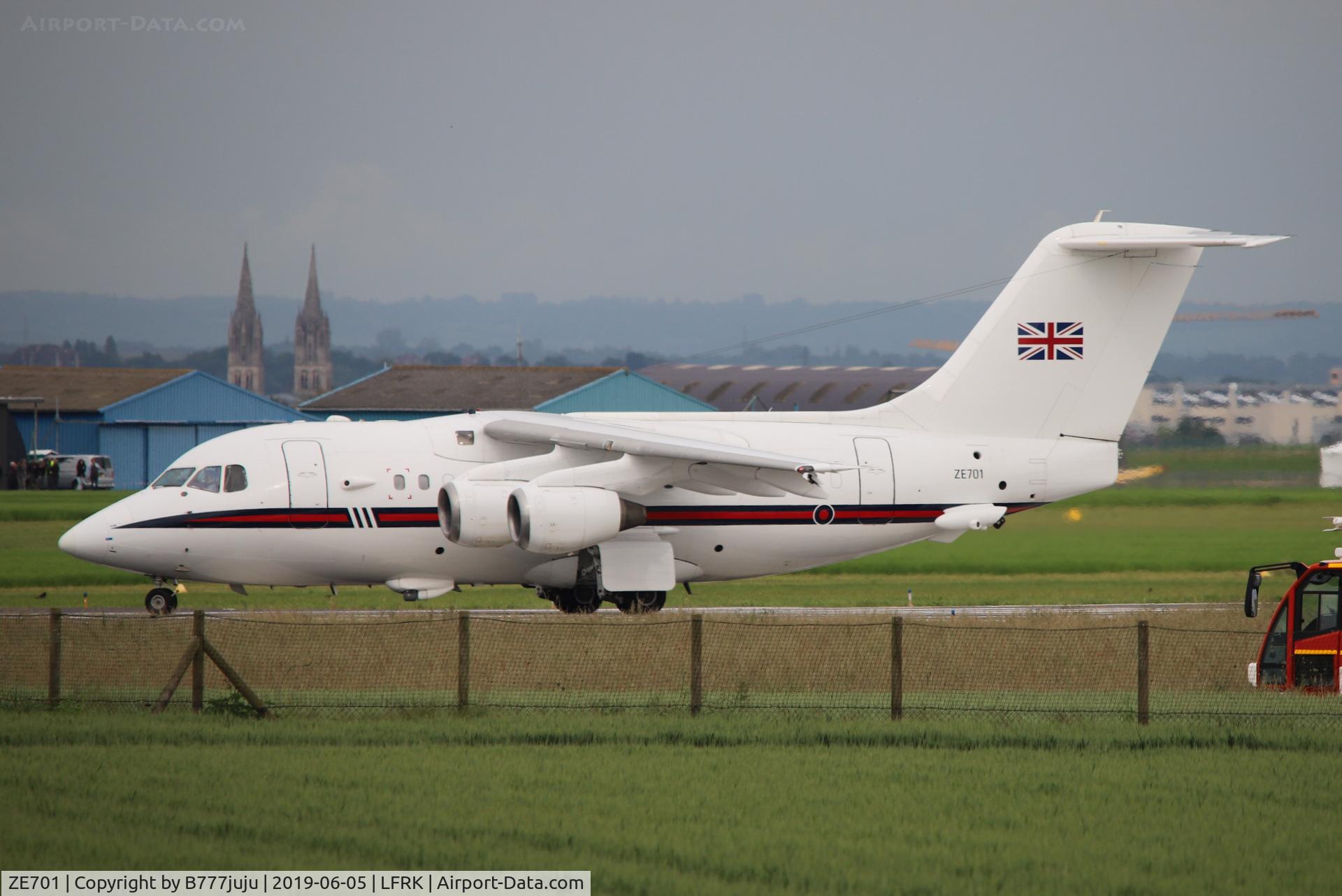 ZE701, 1985 British Aerospace BAe.146 CC.2 C/N E1029, for 75 D-Day anniversary