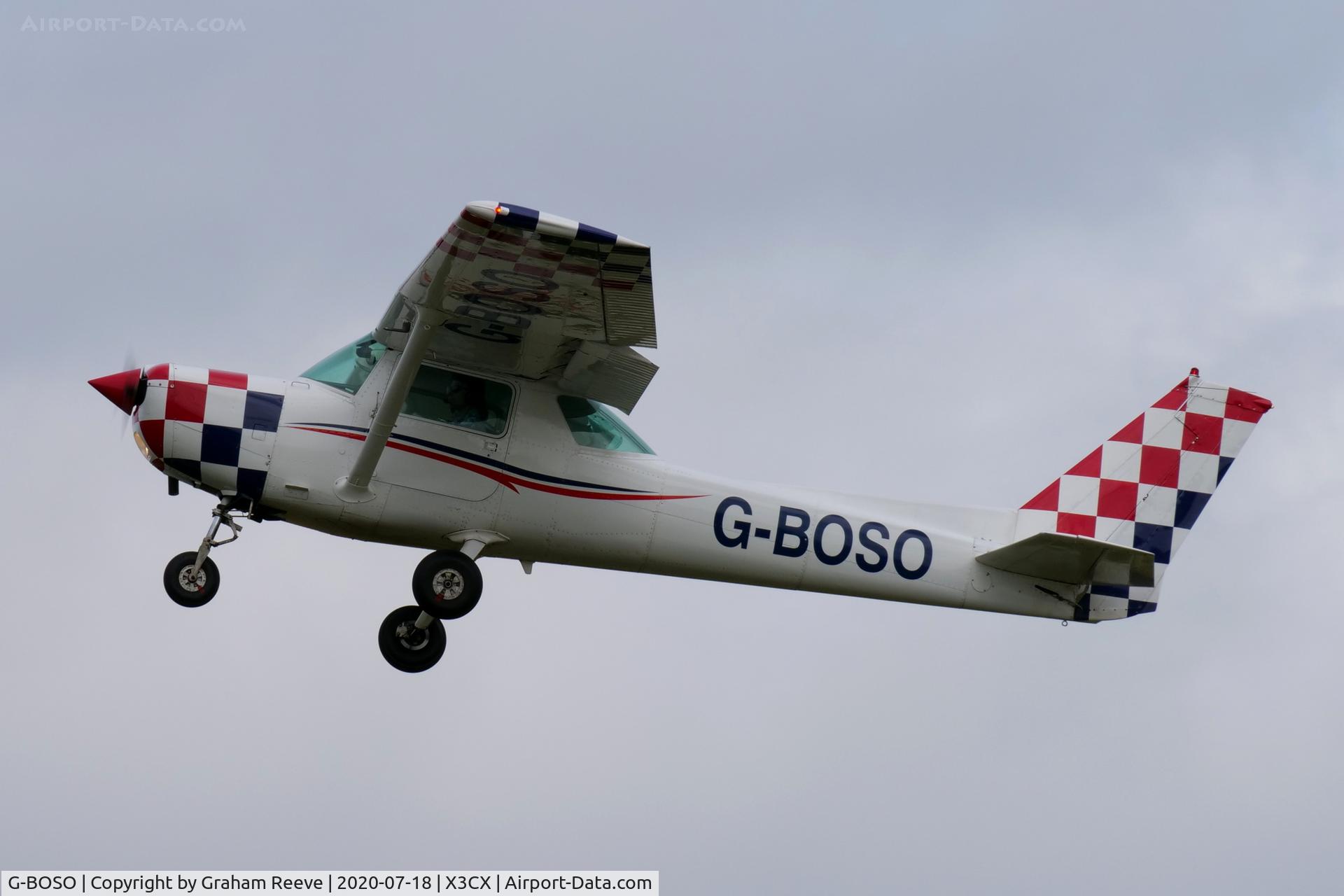 G-BOSO, 1981 Cessna A152 Aerobat C/N A152-0975, Departing from Northrepps.