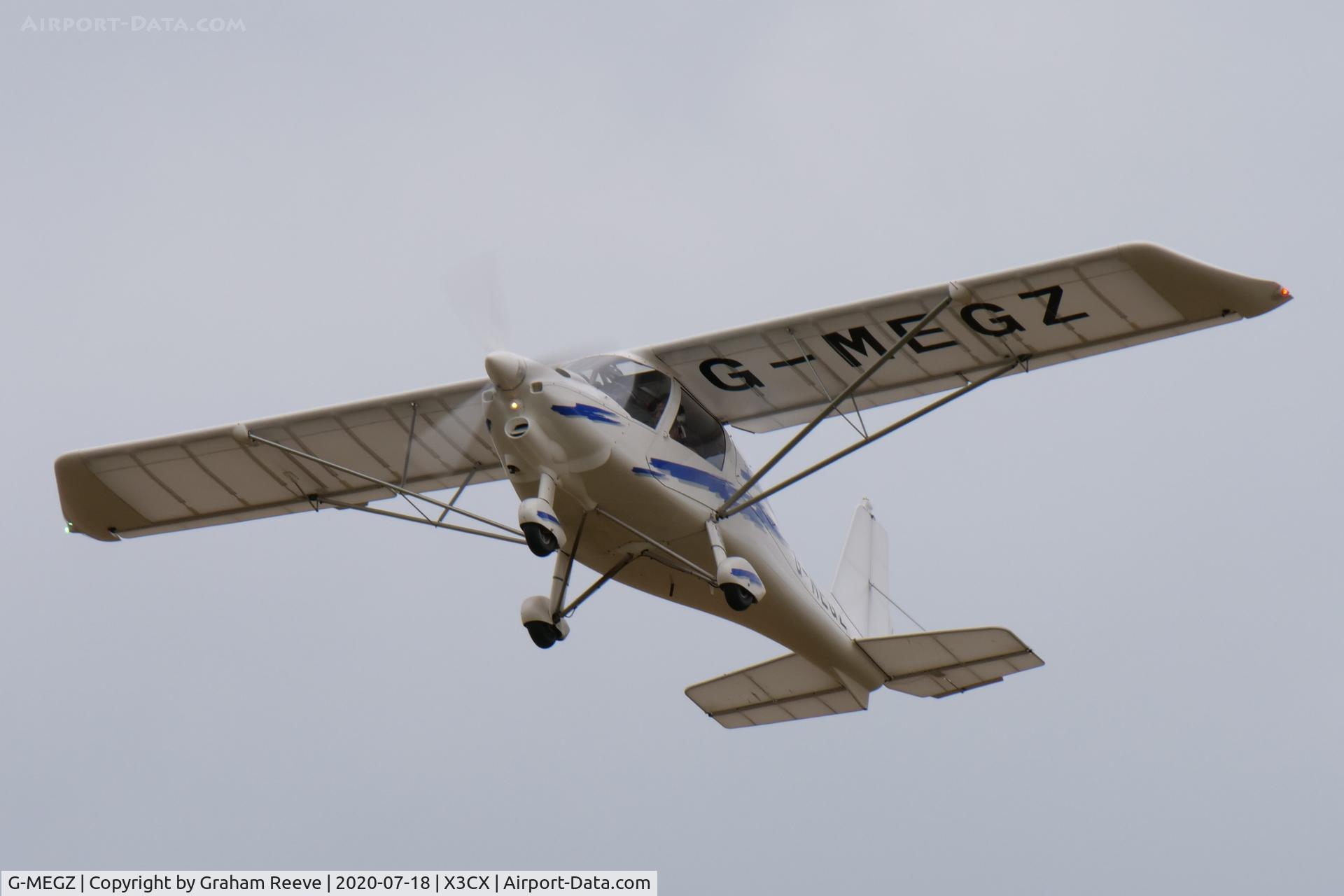 G-MEGZ, 2013 Comco Ikarus C42 FB100 Bravo C/N 1311-7286, Departing from Northrepps.
