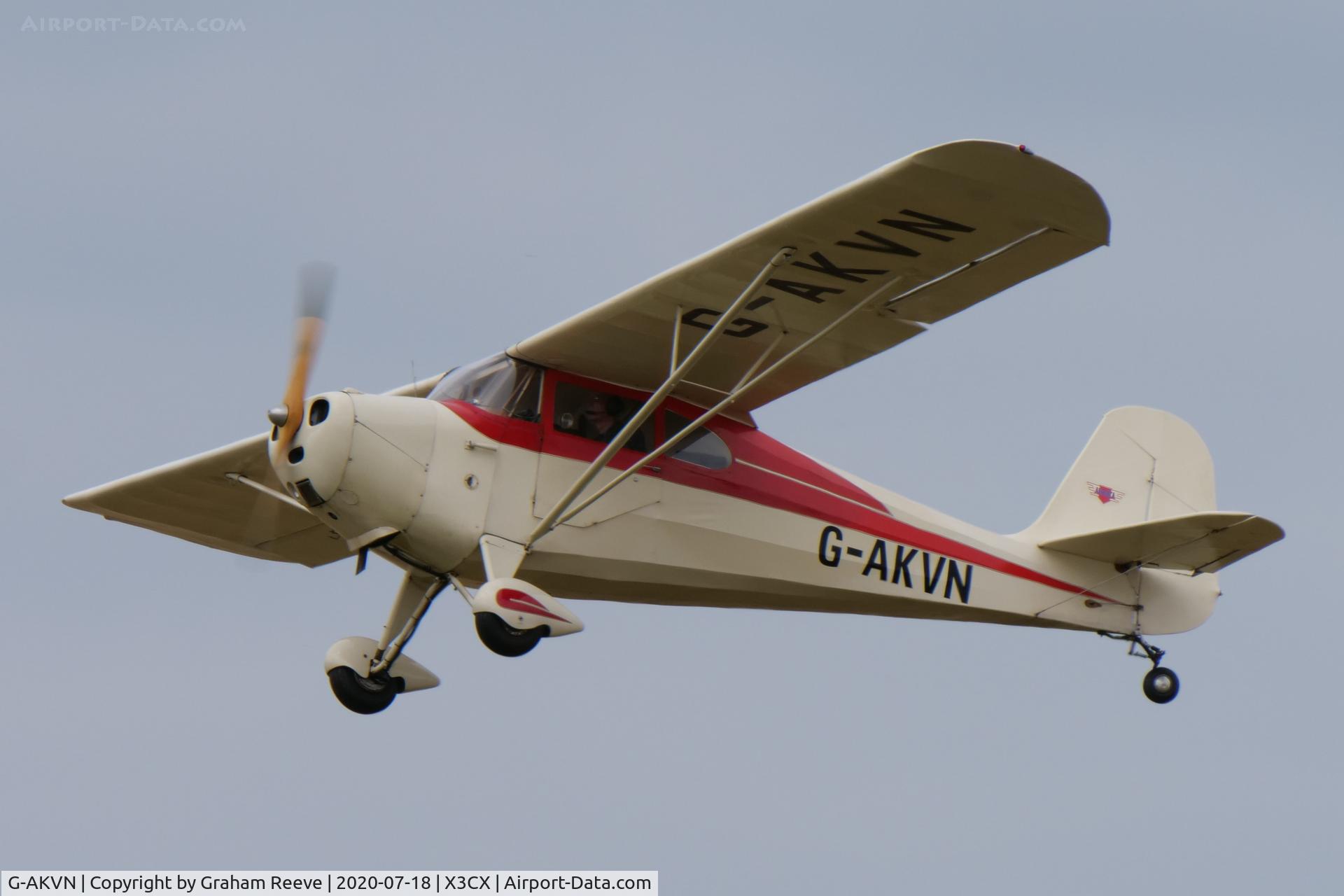 G-AKVN, 1946 Aeronca 11AC Chief Chief C/N 11AC-469, Departing from Northrepps.