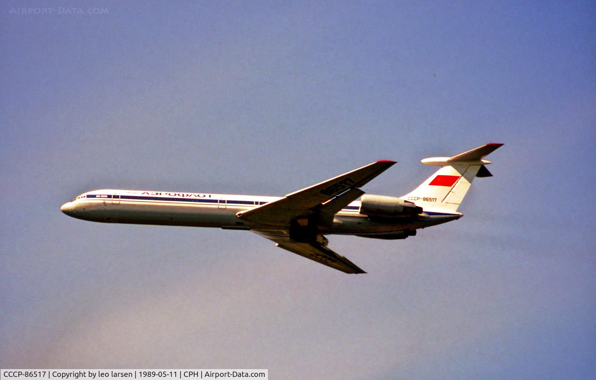 CCCP-86517, 1981 Ilyushin Il-62M C/N 3139732, Copenhagen 11.5.1989