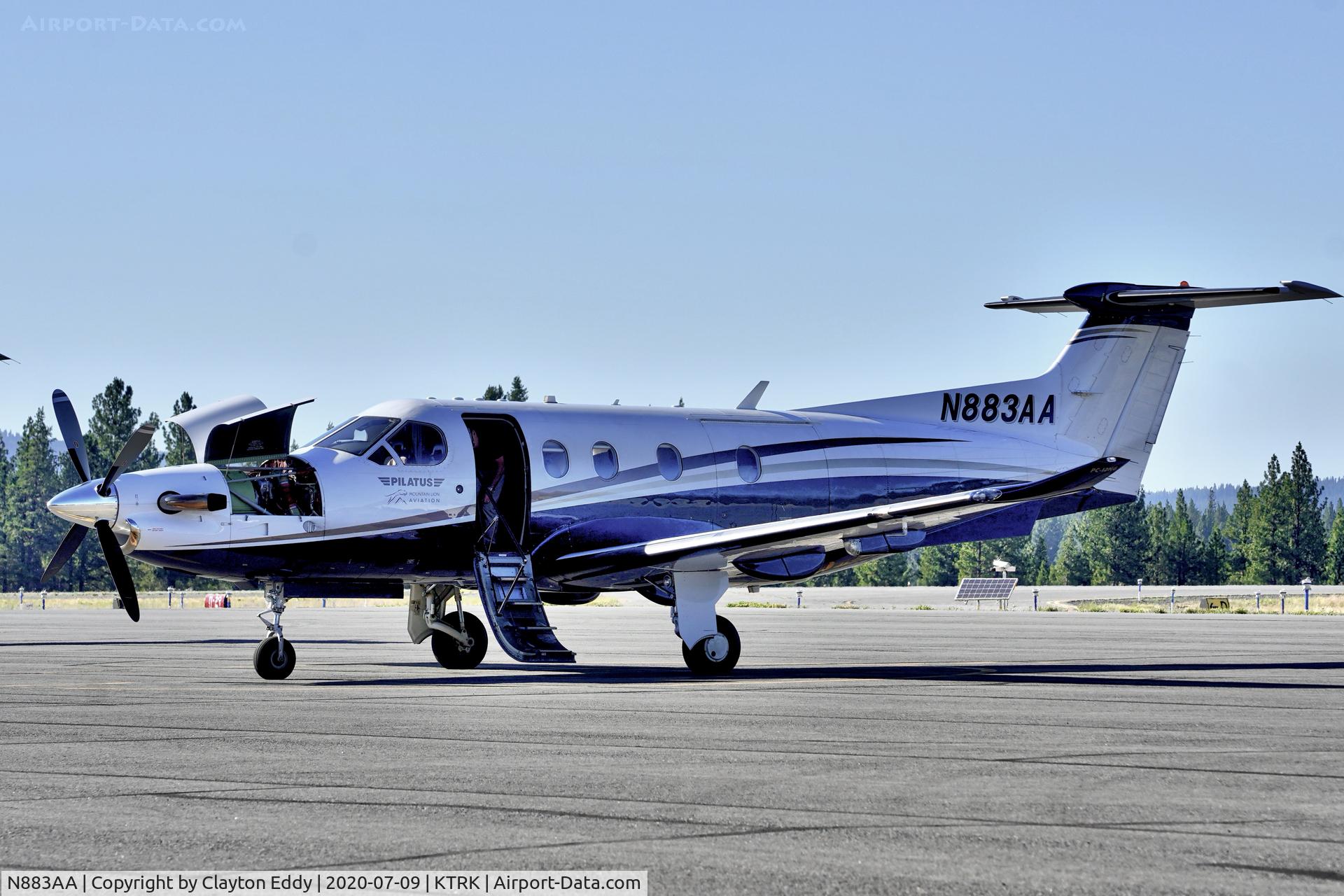 N883AA, 2009 Pilatus PC-12/47E C/N 1177, Truckee Airport California 2020.