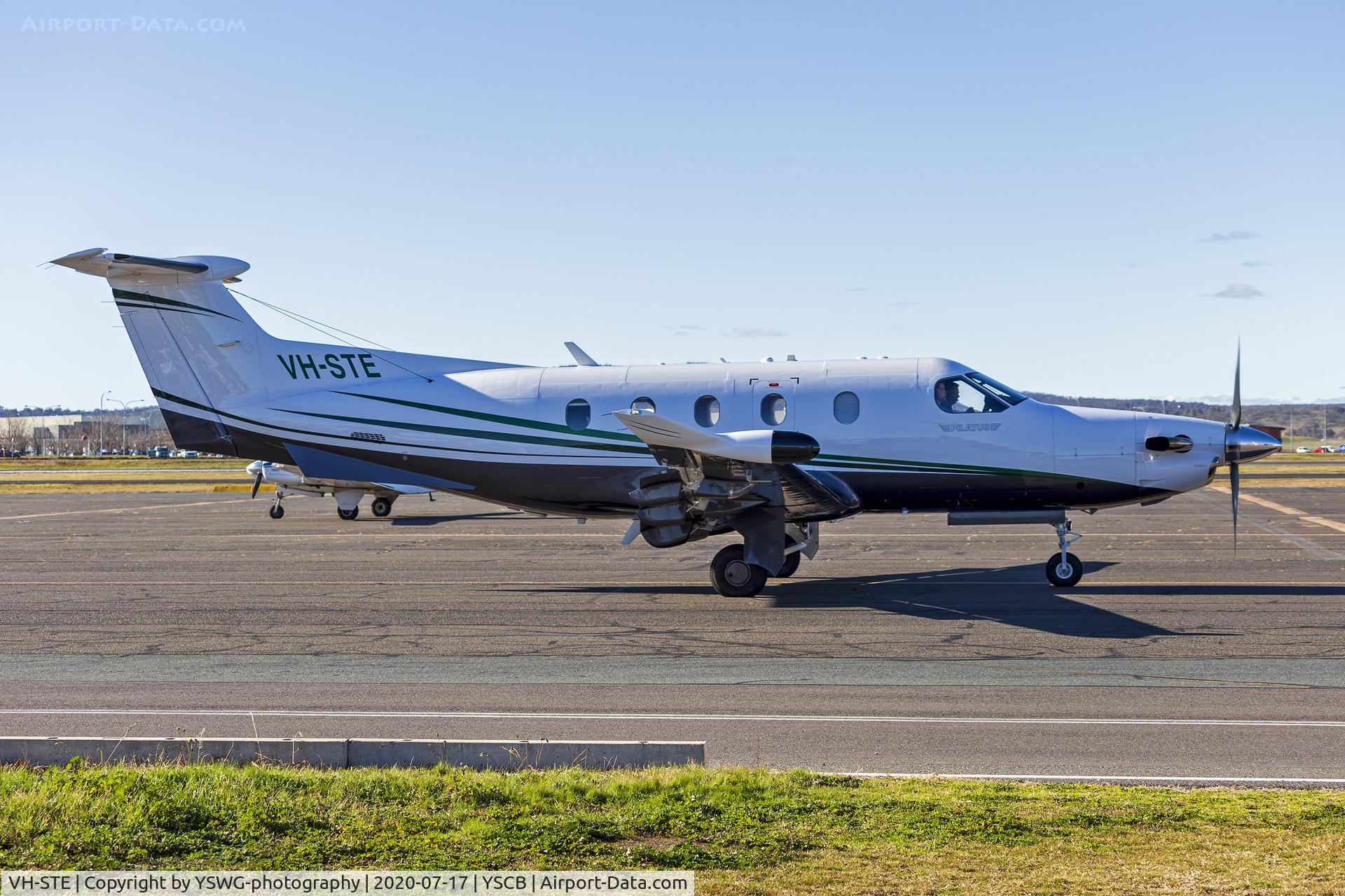 VH-STE, 2017 Pilatus PC-12/47E C/N 1693, Pegasus Air (VH-STE) Pilatus PC-12-47E taxiing at Canberra Airport.