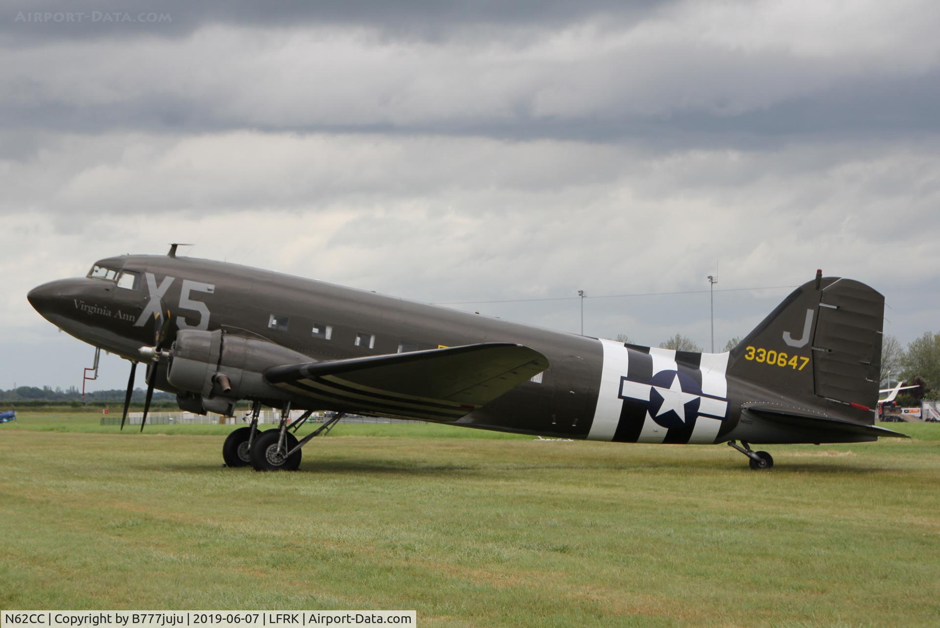 N62CC, 1943 Douglas DC-3C (C-47A-DL) C/N 13798, for 75 D-Day anniversary