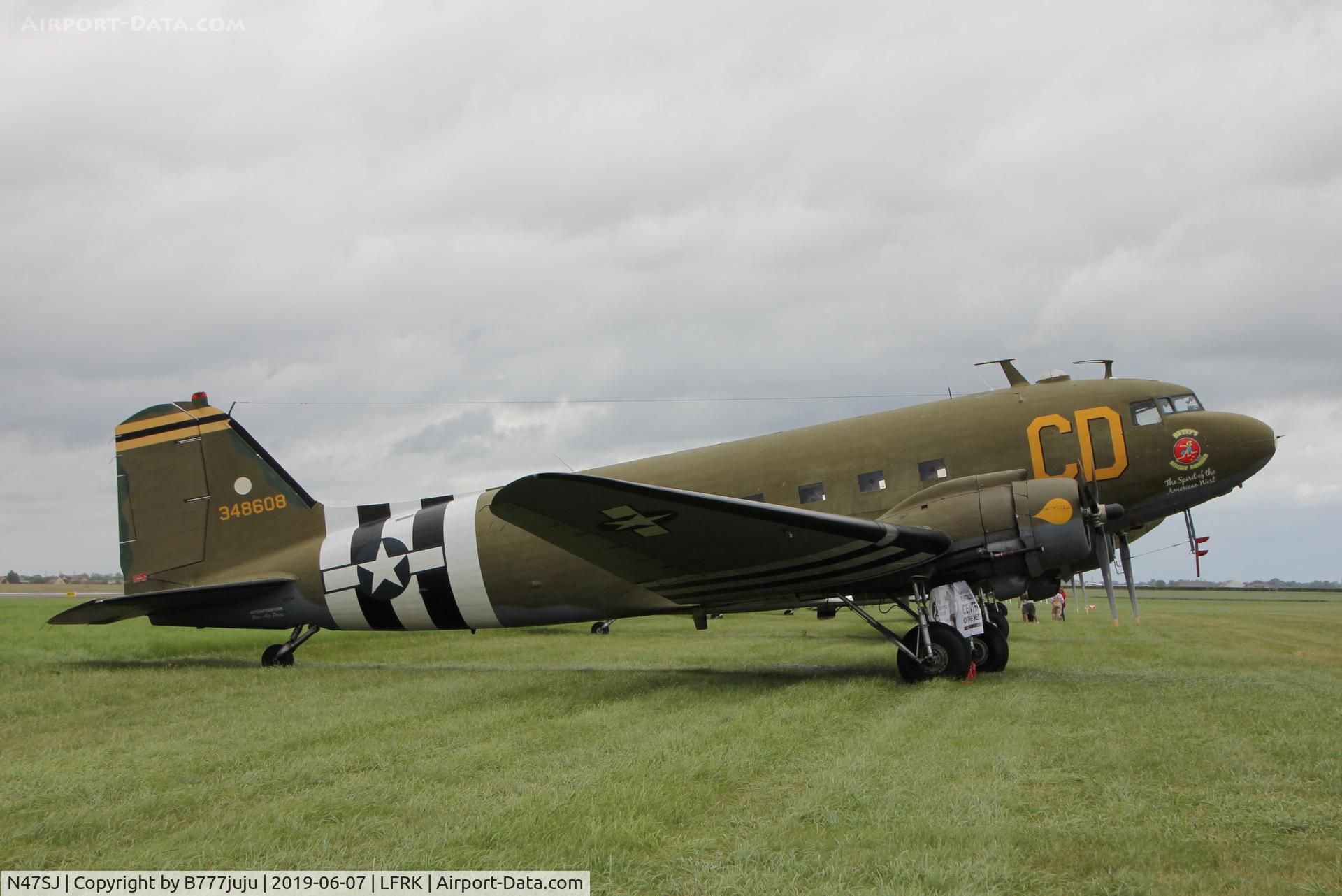 N47SJ, 1943 Douglas DC3C-R (C-47B-5-DK) C/N 14423, for 75 D-Day anniversary