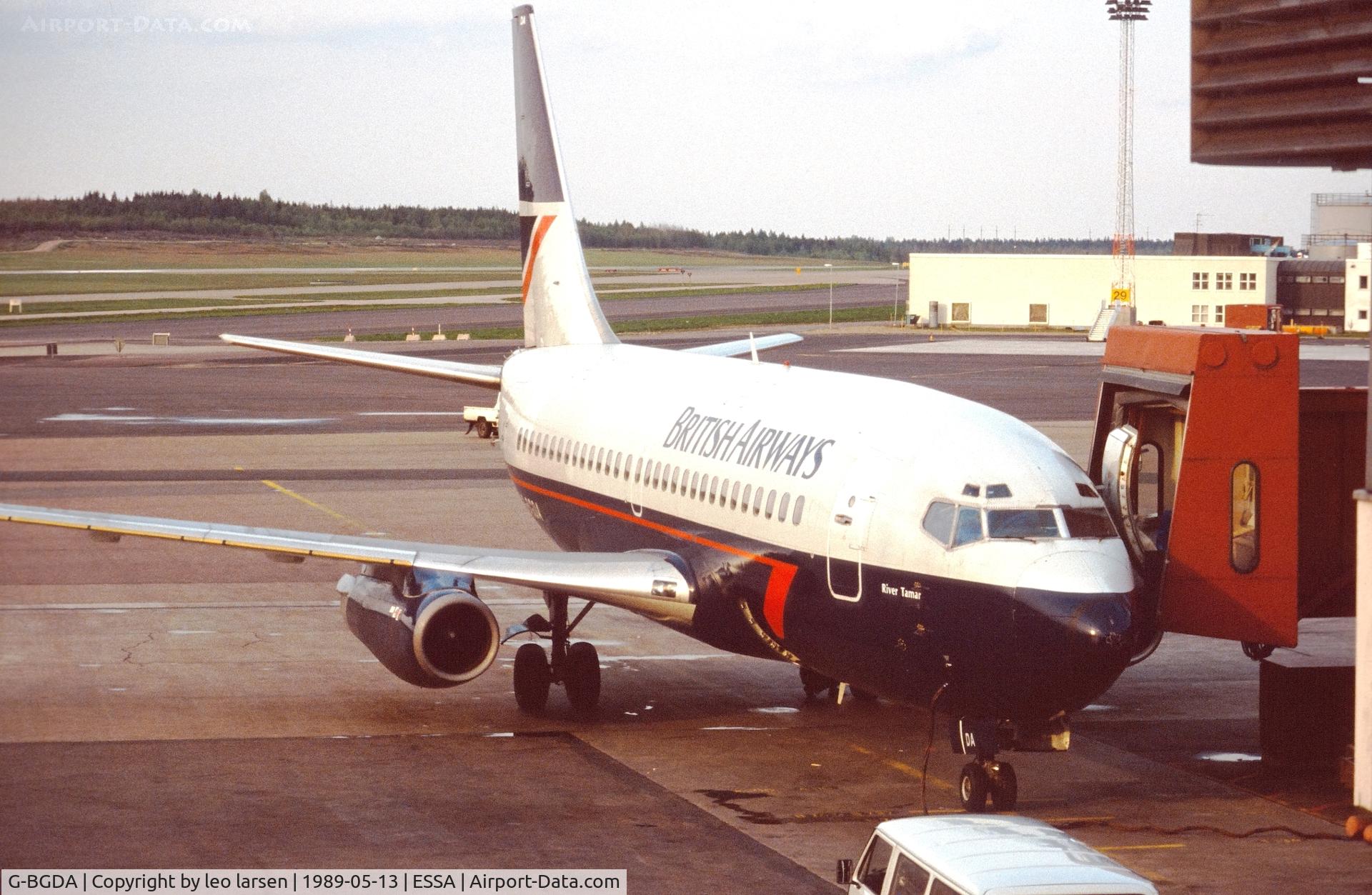 G-BGDA, 1981 Boeing 737-236 C/N 21790, Arlanda 13.5.1989