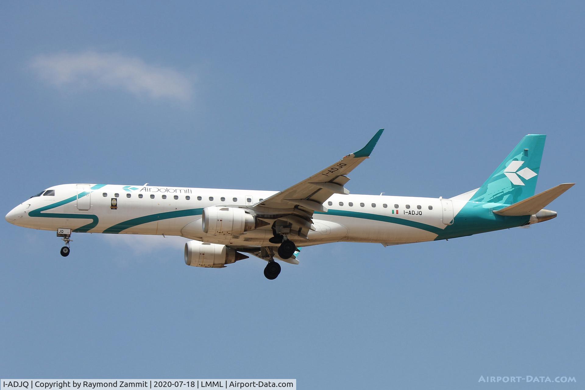 I-ADJQ, 2012 Embraer 195LR (ERJ-190-200LR) C/N 19000587, Embraer 195LR I-ADJQ Air Dolomiti
