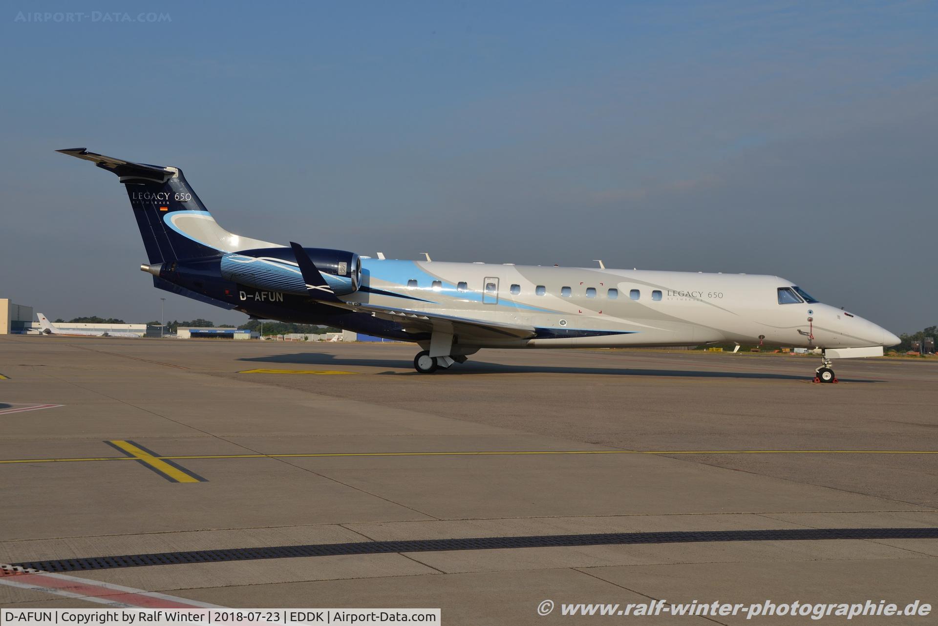 D-AFUN, 2013 Embraer EMB-135BJ Legacy 650 C/N 14501168, Embraer EMB-135BJ Legacy 650 - AHO Air Hamburg - 14501168 - D-AFUN - 23.07.2018 - CGN
