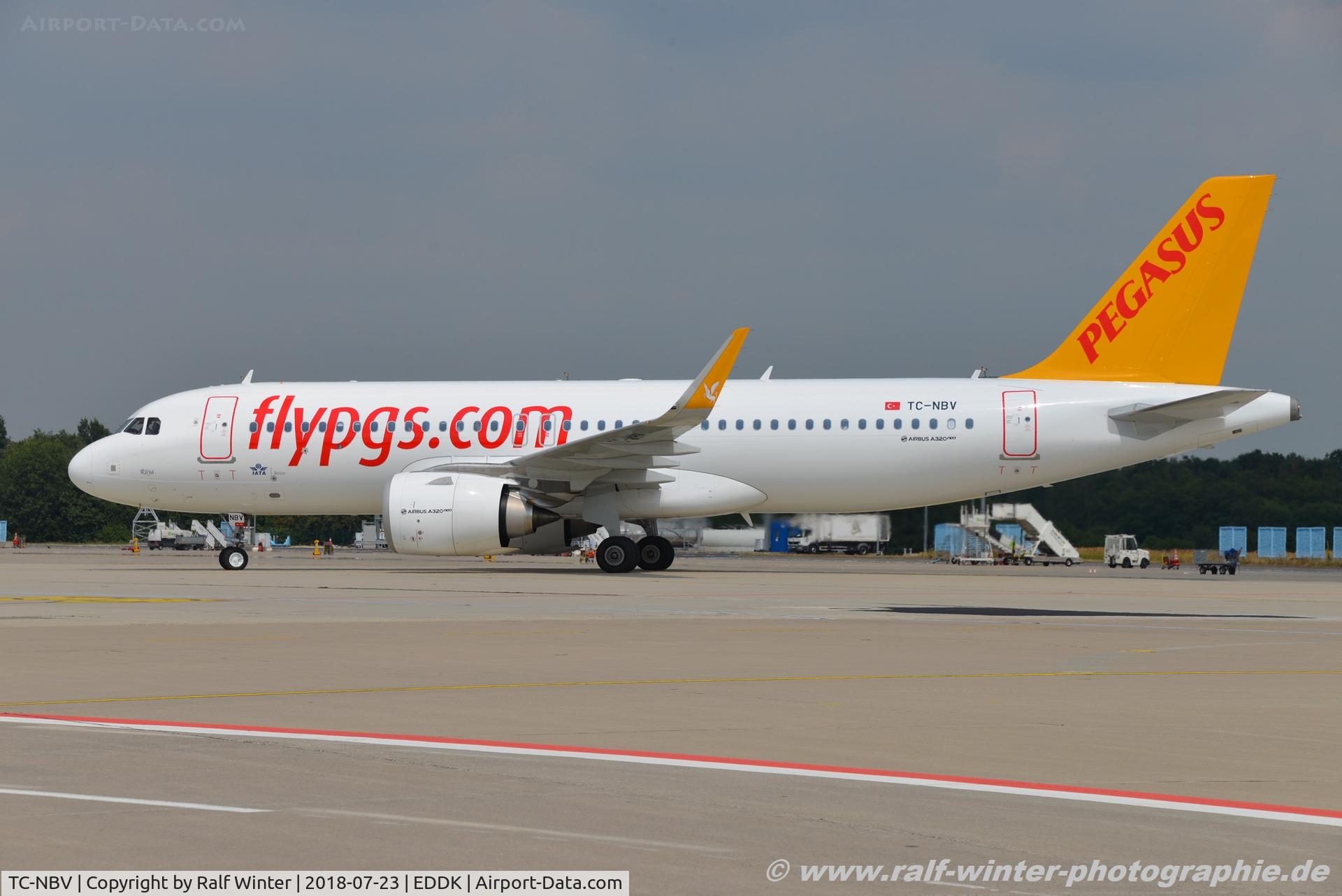 TC-NBV, 2018 Airbus A320-251NEO C/N 8272, Airbus A320-251N - PC PGT Pegasus 'Ruya' - 8272 - TC-NBV - 23.07.2018 - CGN