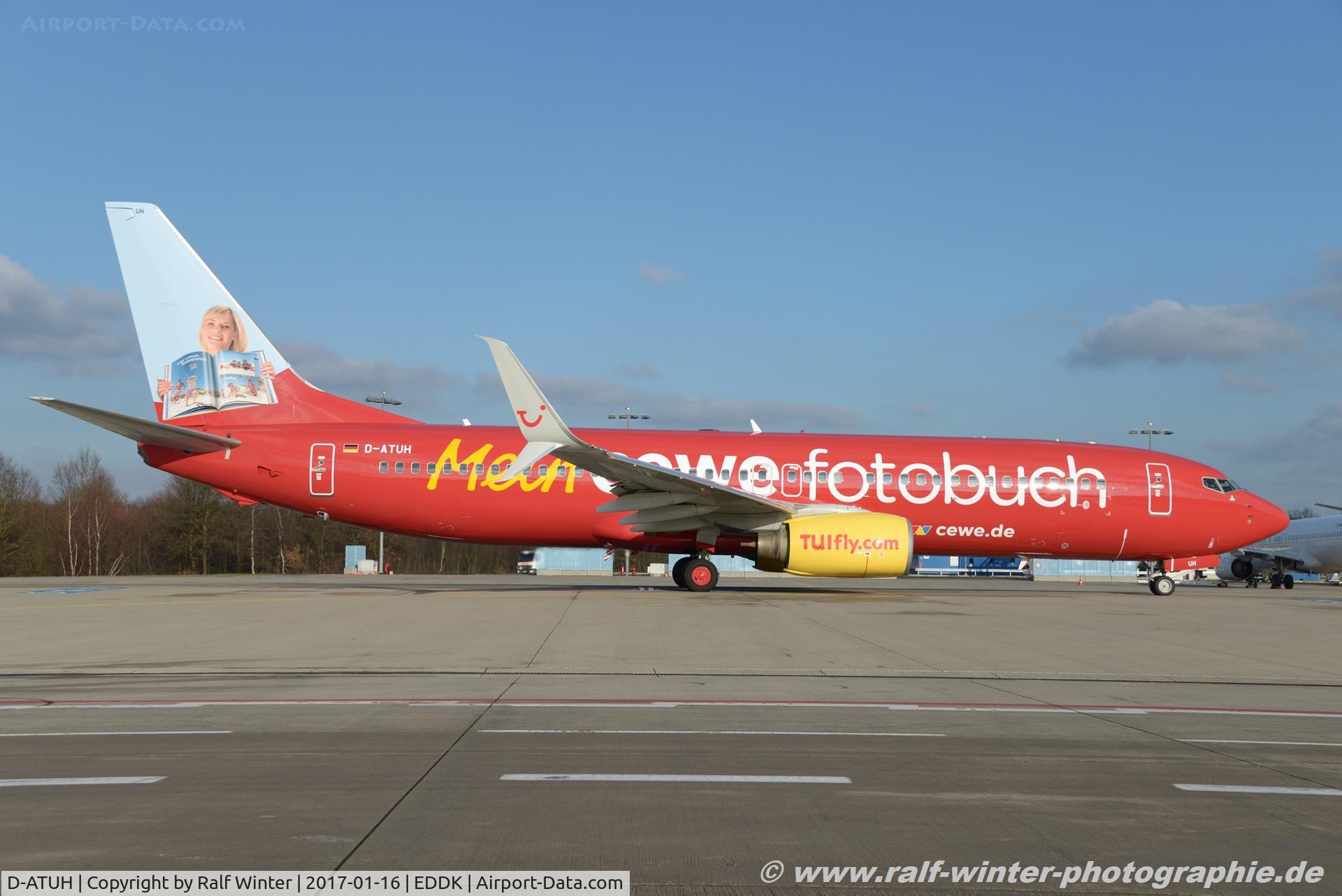 D-ATUH, 2006 Boeing 737-8K5 C/N 34689, Boeing 737-8K5W - X3 TUI TUIfly 'CEWE Fotobuch' - 34689 - D-ATUH - 16.01.2017 - CGN
