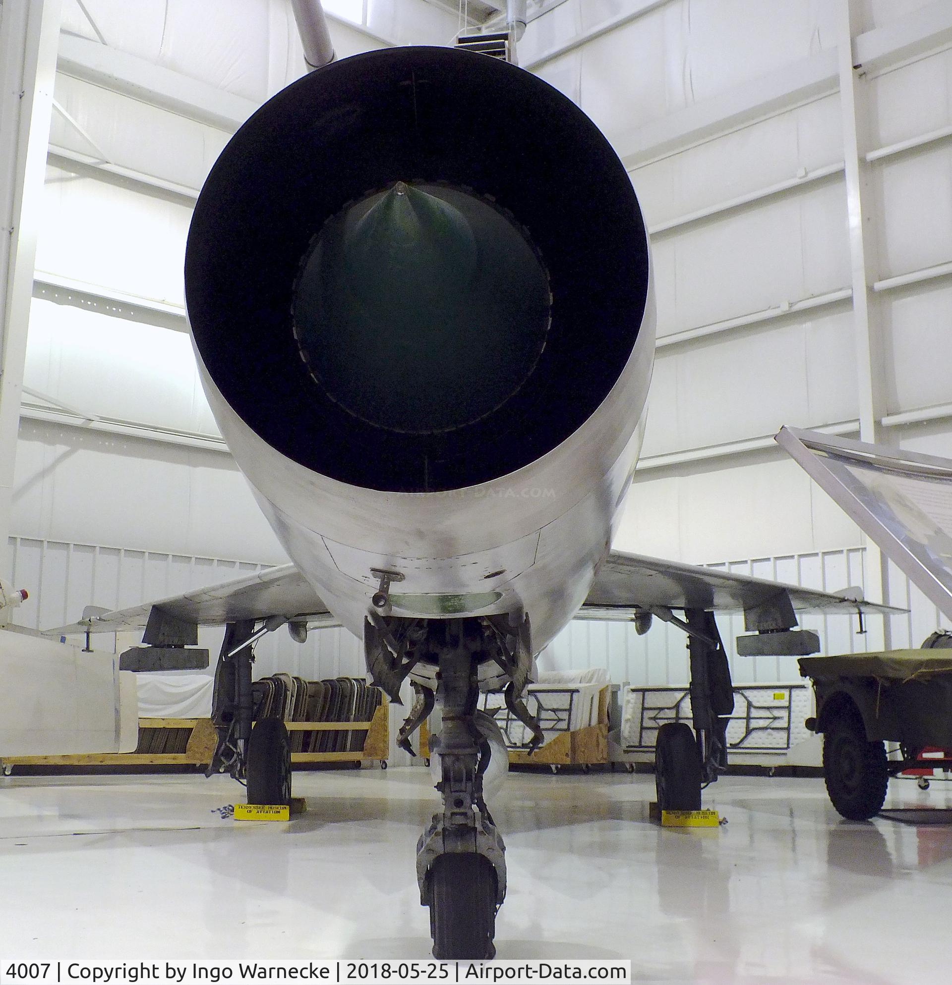 4007, Mikoyan-Gurevich MiG-21US C/N 07685140, Mikoyan i Gurevich MiG-21US MONGOL-B at the Tennessee Museum of Aviation, Sevierville TN