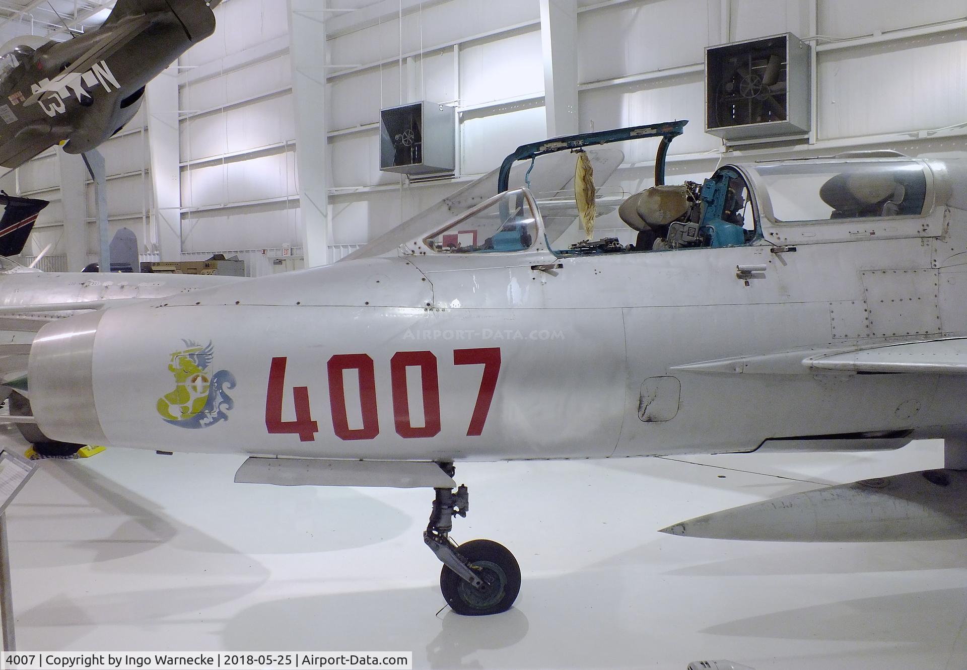 4007, Mikoyan-Gurevich MiG-21US C/N 07685140, Mikoyan i Gurevich MiG-21US MONGOL-B at the Tennessee Museum of Aviation, Sevierville TN