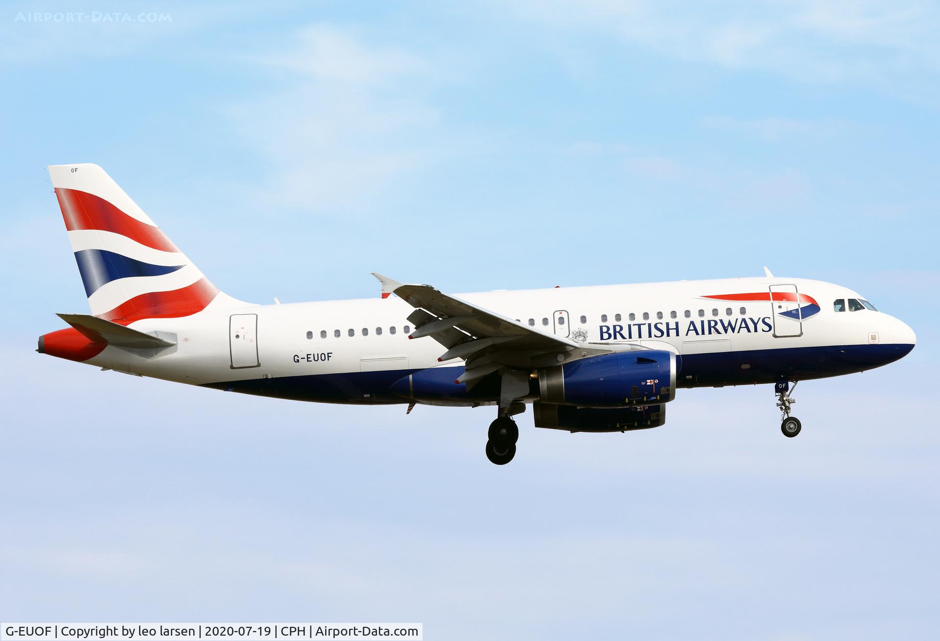 G-EUOF, 2001 Airbus A319-131 C/N 1590, Copenhagen 19.7.2020