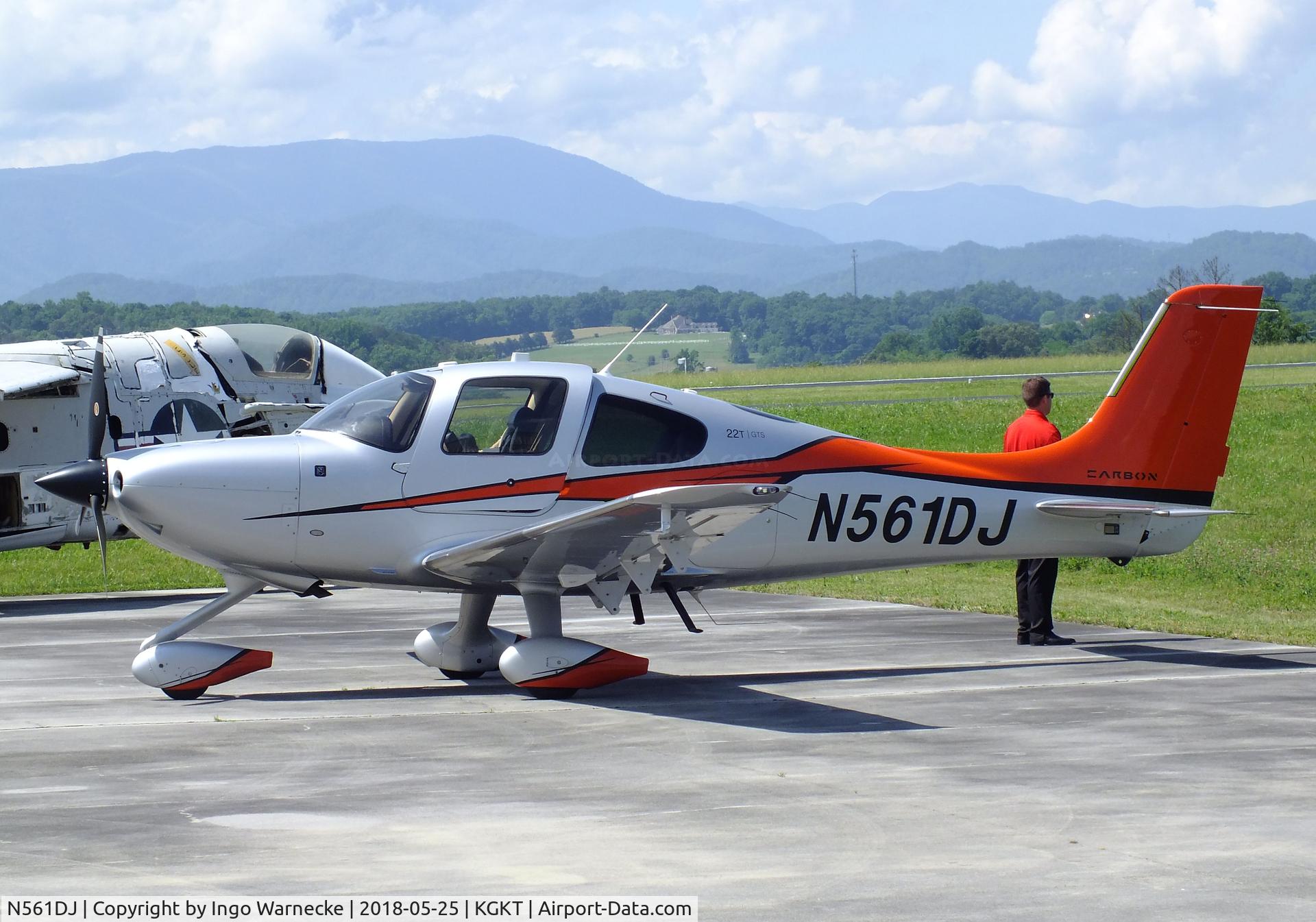 N561DJ, 2014 Cirrus SR22T C/N 0871, Cirrus SR22T at Gatlinburg-Pigeon Forge Airport, Sevierville TN