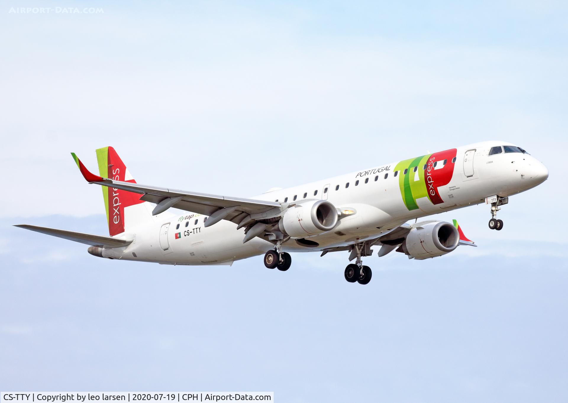 CS-TTY, 2013 Embraer 195AR (ERJ-190-200IGW) C/N 19000609, Copenhagen 19.7.2020