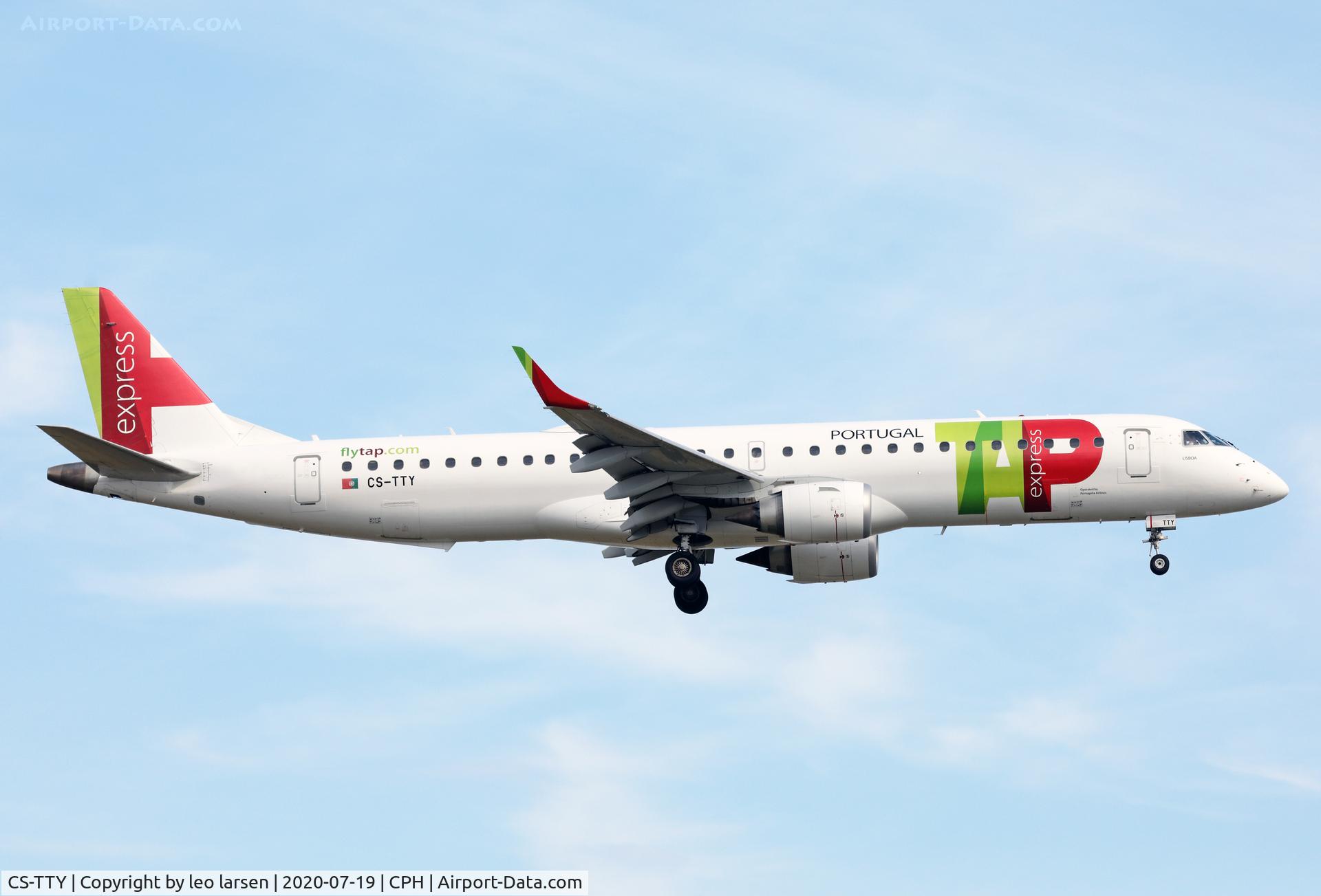 CS-TTY, 2013 Embraer 195AR (ERJ-190-200IGW) C/N 19000609, Copenhagen 19.7.2020