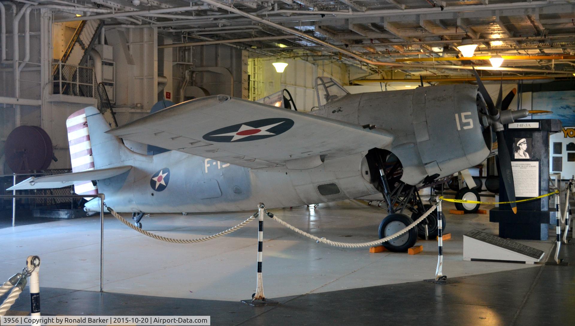 3956, Grumman F4F-3A Wildcat C/N 3956, USS Yorktown Patriots Point