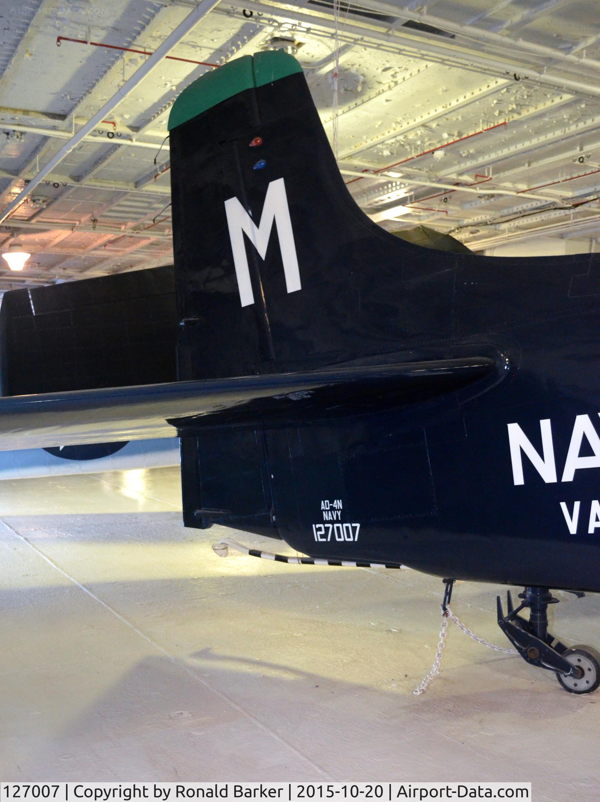 127007, Douglas AD-4N Skyraider C/N 7807, AD-4N  USS Yorktown Patriots Point
