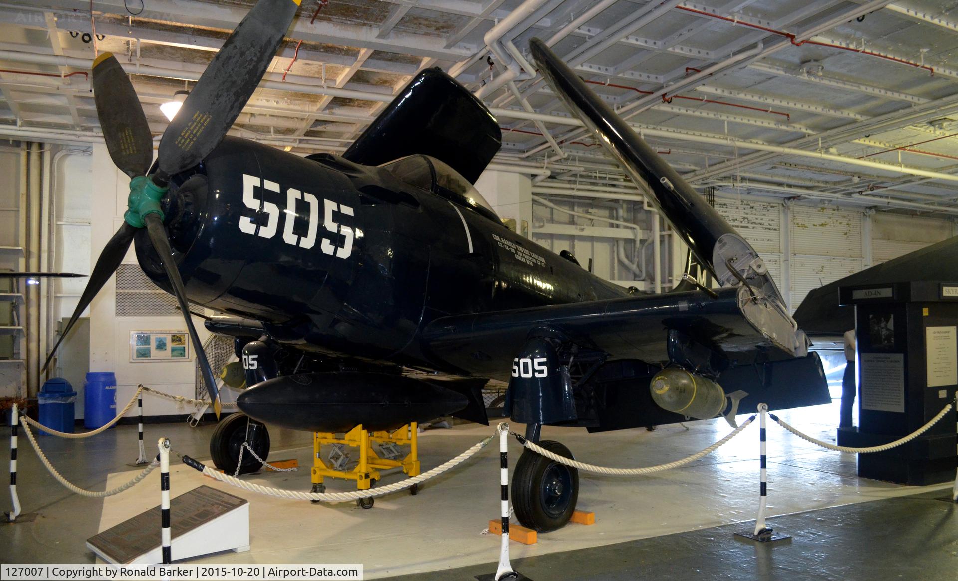 127007, Douglas AD-4N Skyraider C/N 7807, AD-4N  USS Yorktown  Patriots Point