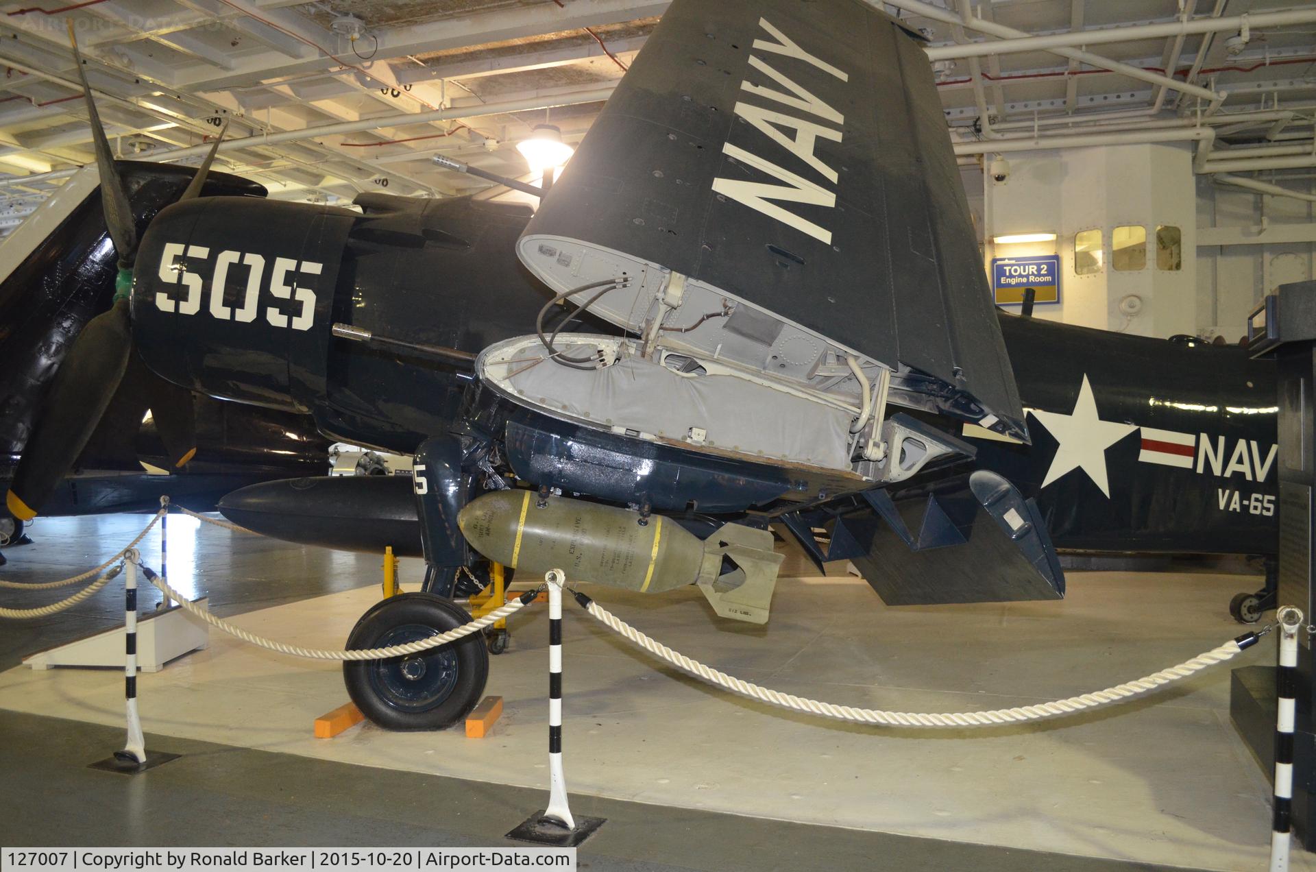 127007, Douglas AD-4N Skyraider C/N 7807, AD-4N  USS Yorktown  Patriots Point