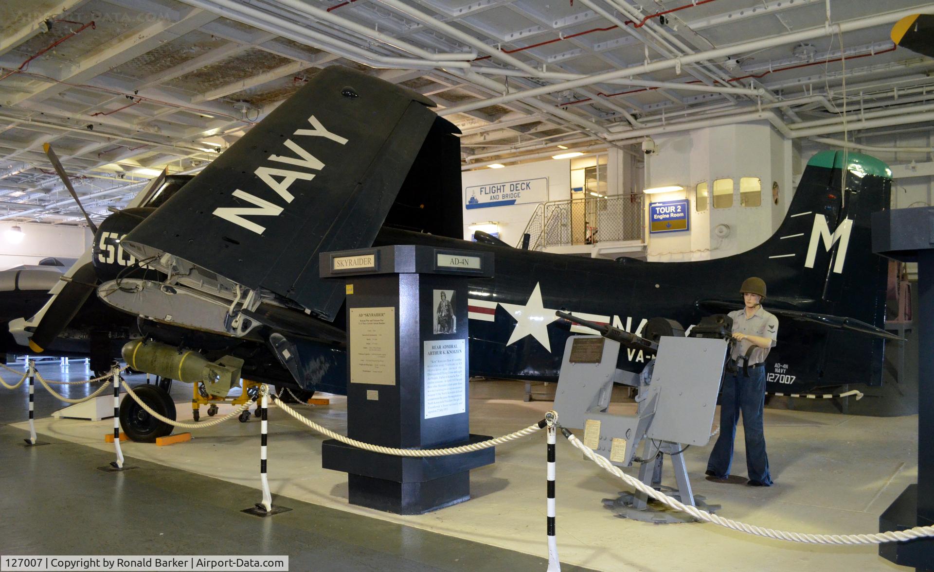 127007, Douglas AD-4N Skyraider C/N 7807, AD-4N  USS Yorktown  Patriots Point