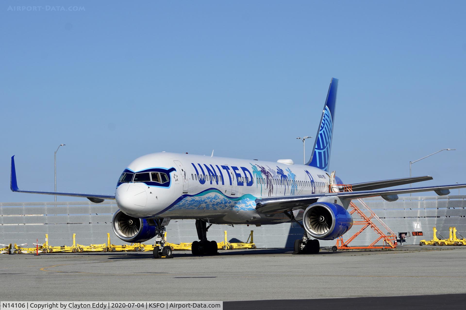N14106, 1994 Boeing 757-224 C/N 27296, SFO 2020.