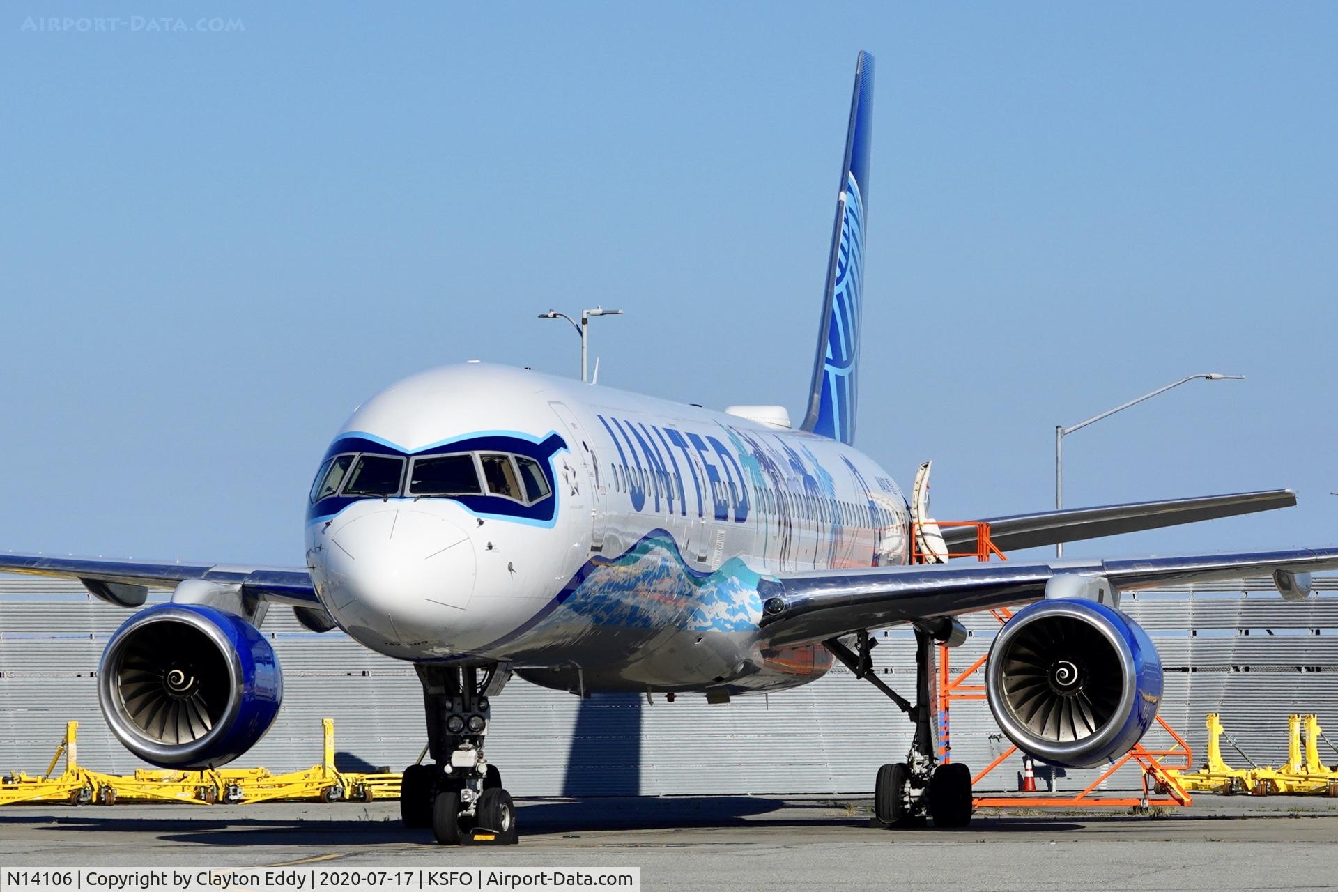 N14106, 1994 Boeing 757-224 C/N 27296, SFO 2020.