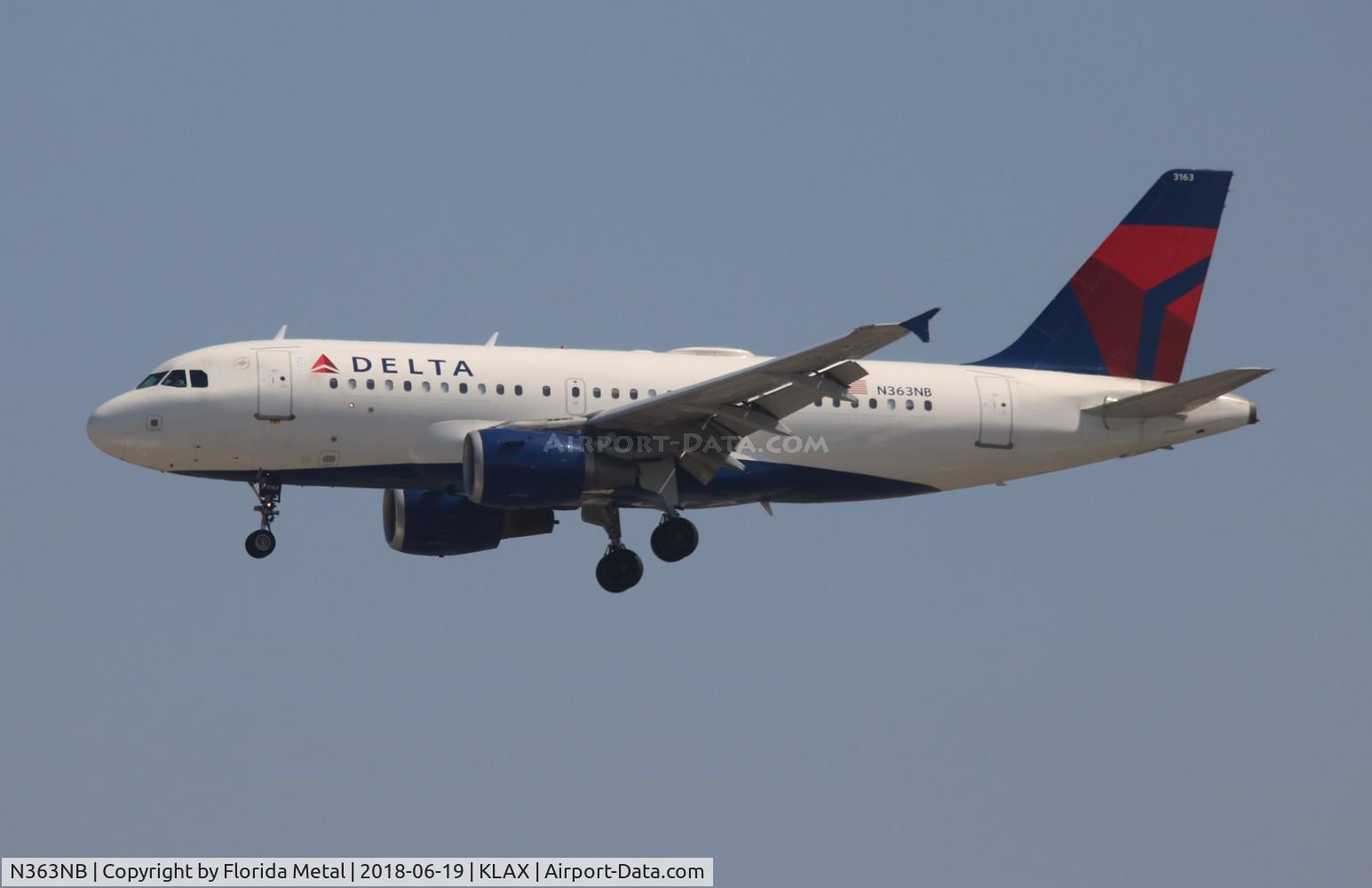 N363NB, 2003 Airbus A319-114 C/N 1990, LAX 2018