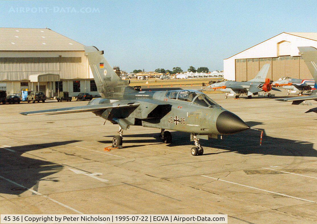 45 36, Panavia Tornado IDS C/N 592/GS184/4236, Tornado IDS, callsign German Navy 4554, of Kreigsmarine MFG-2 on the flight-line at the 1995 International Air Tattoo at RAF Fairford.