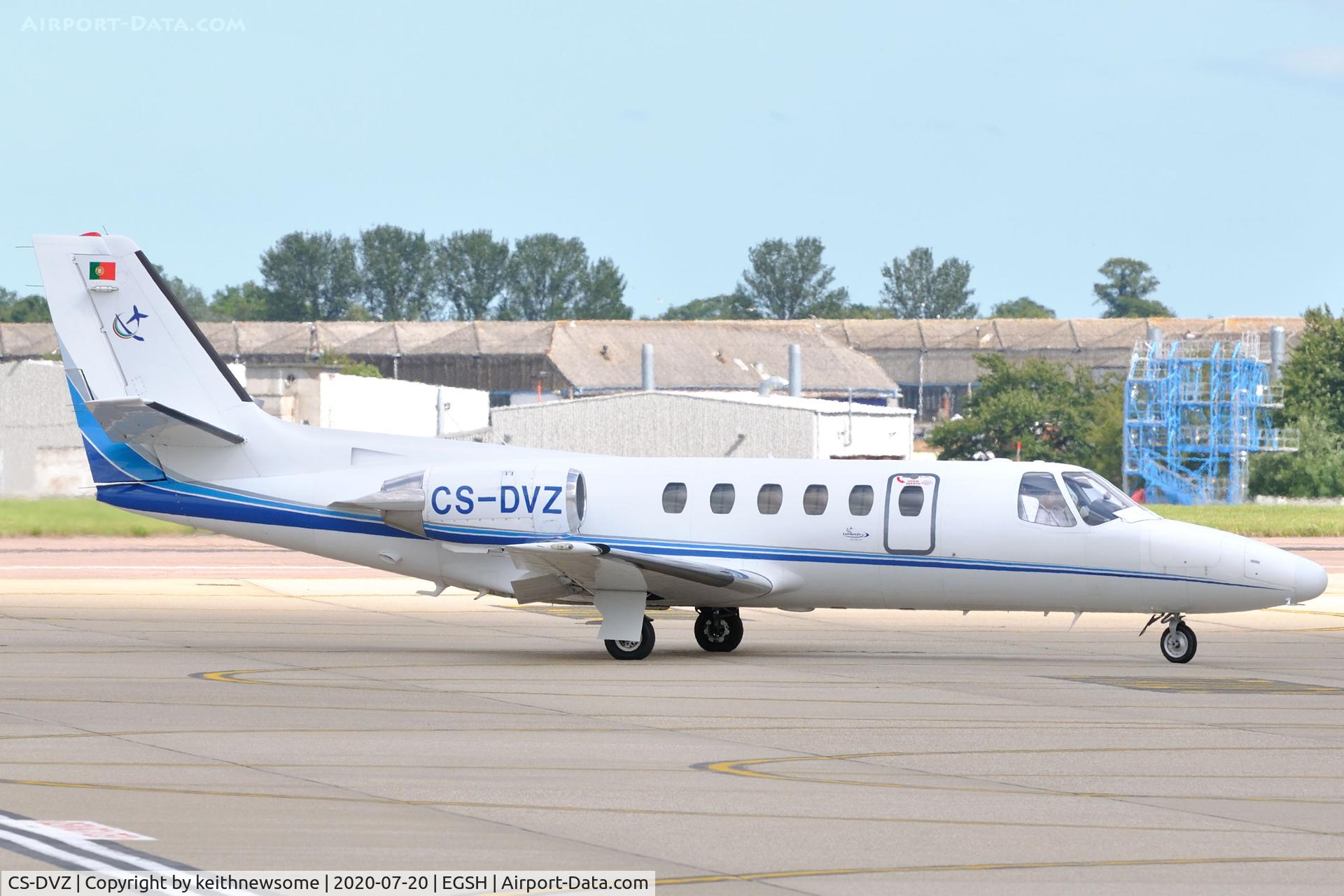 CS-DVZ, 1982 Cessna 550 Citation II C/N 550-0443, Arriving at Norwich from Biggin Hill.