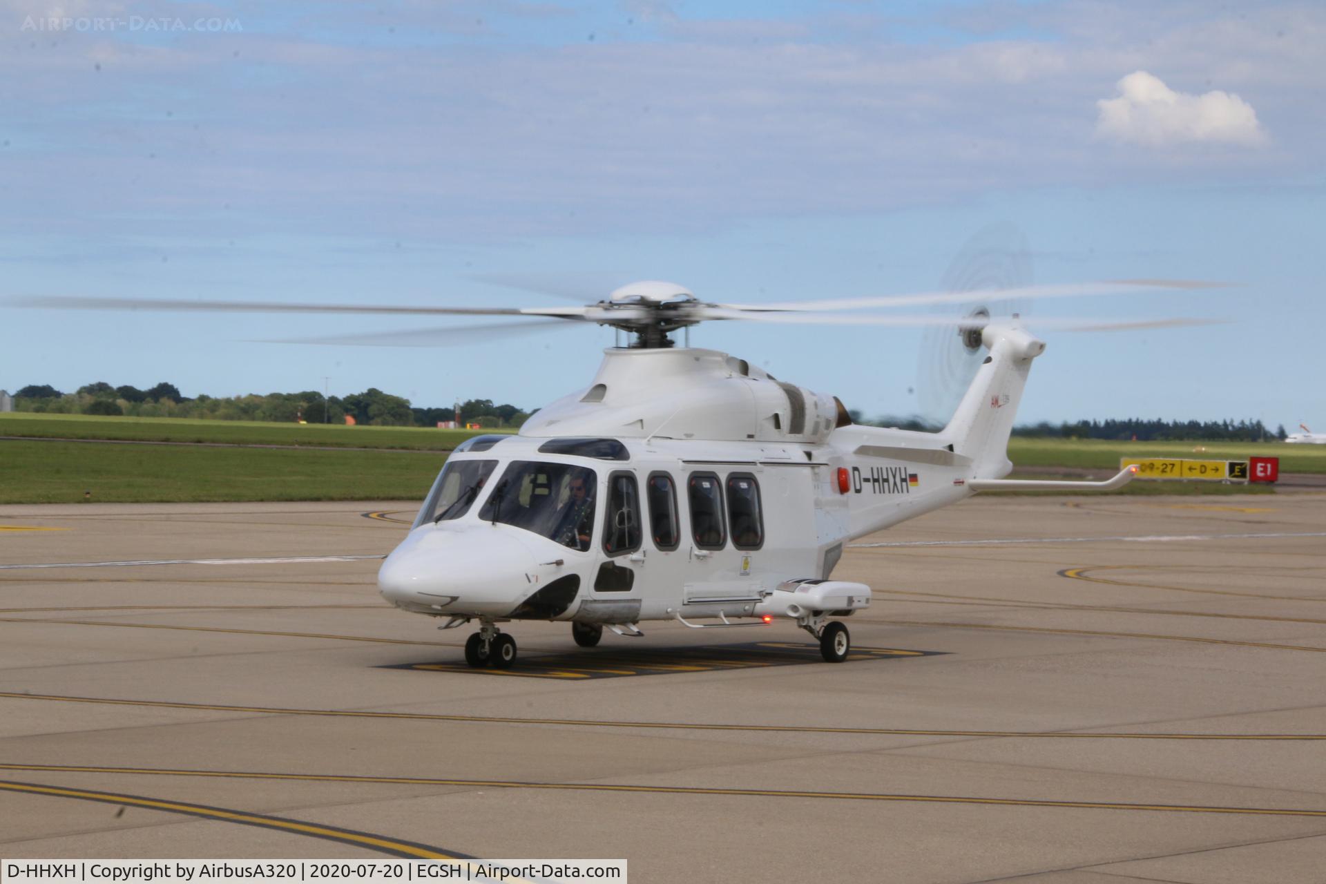 D-HHXH, 2015 AgustaWestland AW-139 C/N 31704, Arriving at Norwich