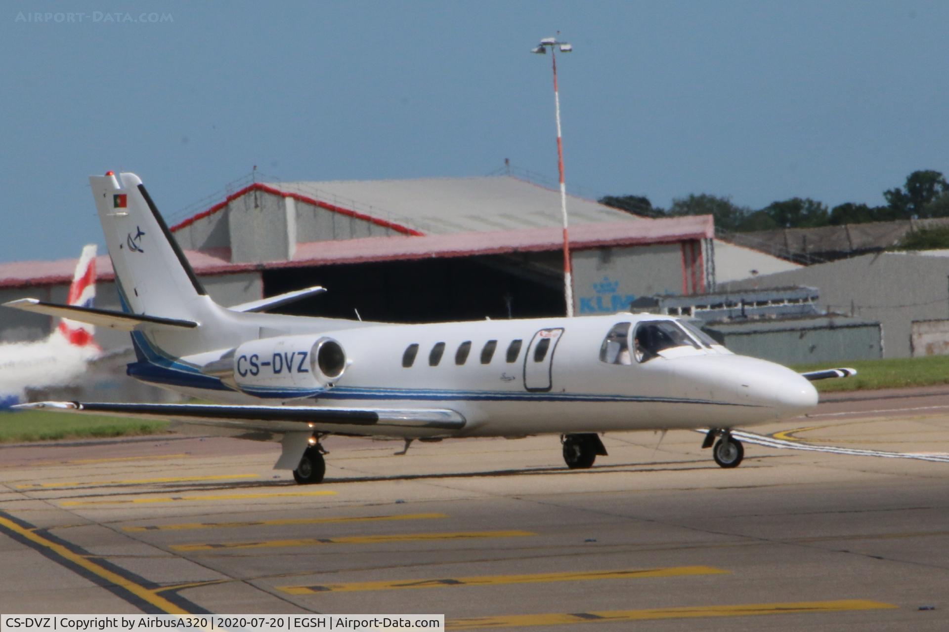 CS-DVZ, 1982 Cessna 550 Citation II C/N 550-0443, Arriving at Norwich