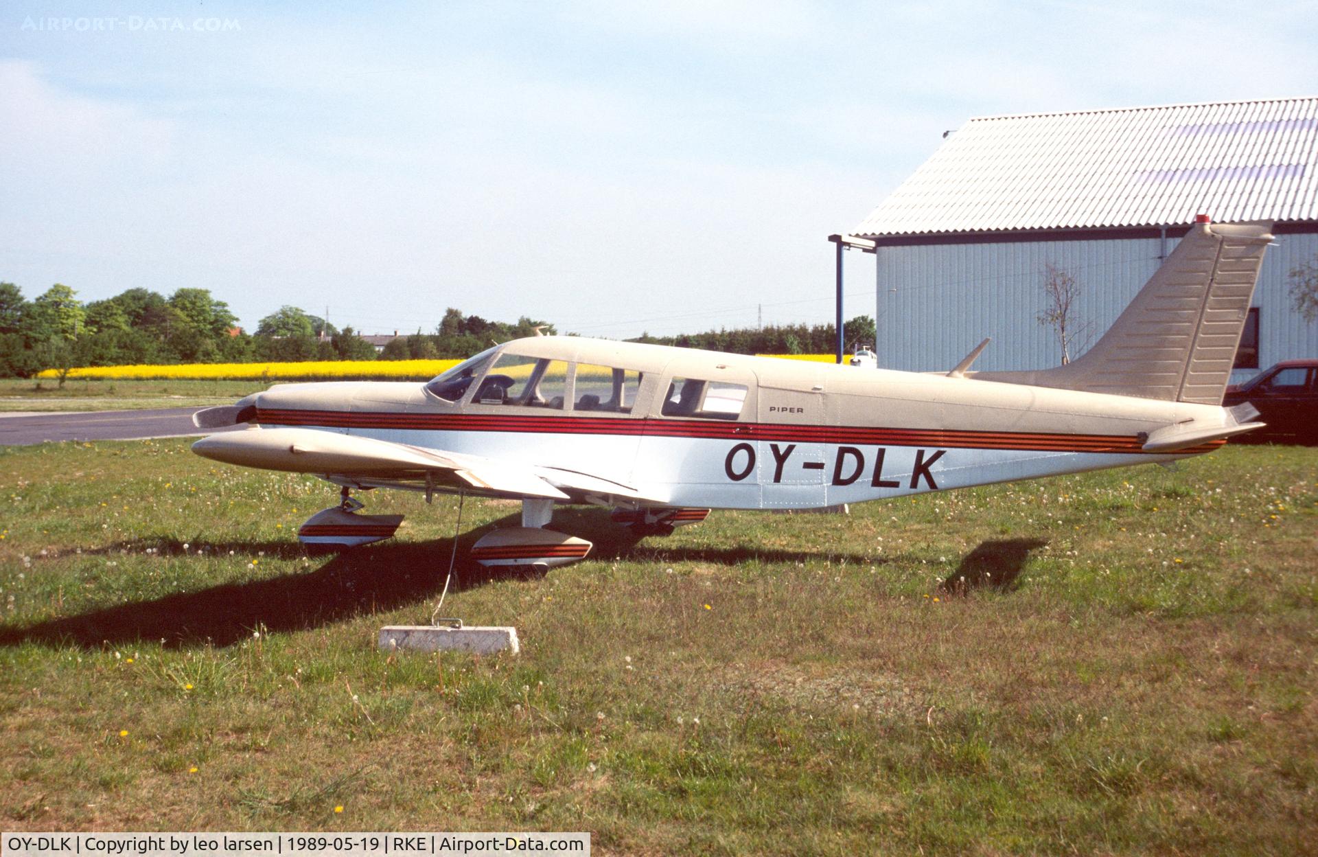OY-DLK, 1973 Piper PA-32 Cherokee Six C/N 32-7340188, Roskilde 19.5.1989