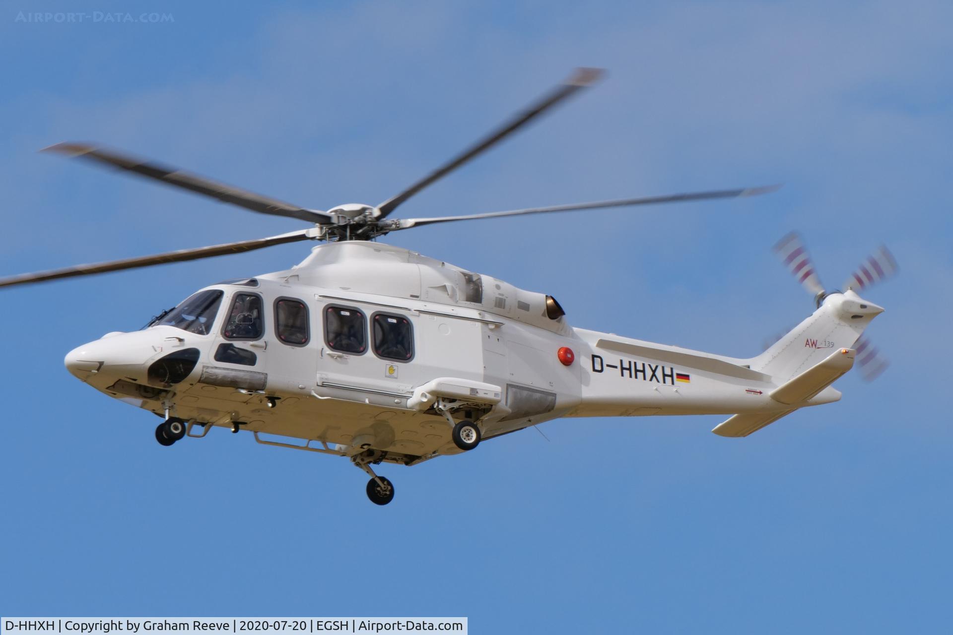 D-HHXH, 2015 AgustaWestland AW-139 C/N 31704, Landing at Norwich.