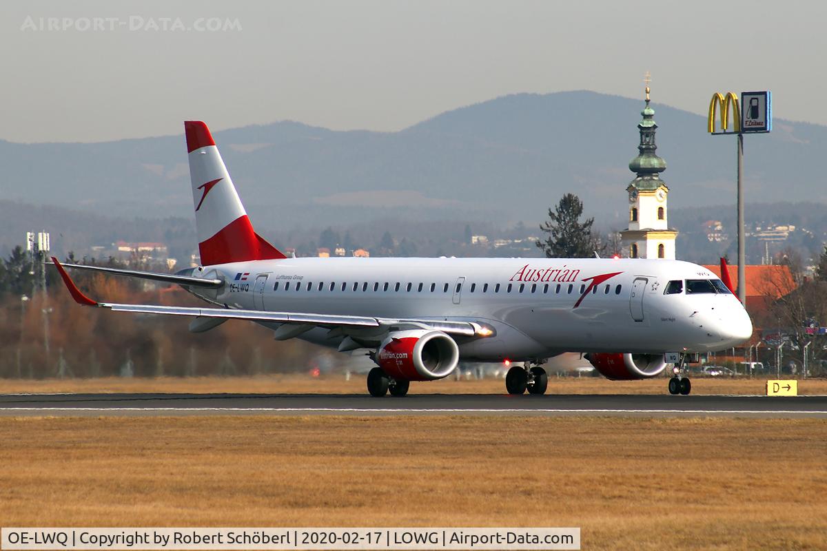 OE-LWQ, 2012 Embraer 195LR (ERJ-190-200LR) C/N 19000565, OE-LWQ @ LOWG 2020