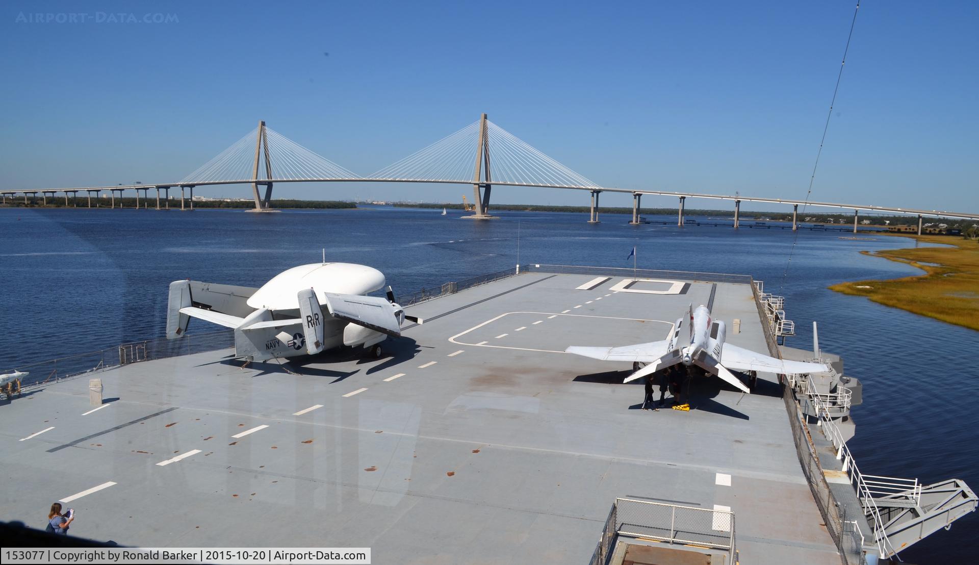 153077, McDonnell F-4J Phantom II C/N 1579, F-4J  on the bow ready for a cat shot  USS Yorktown  Patriots Point
