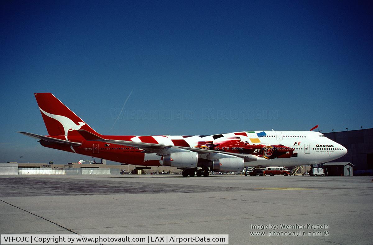VH-OJC, 1989 Boeing 747-438 C/N 24406, VH-OJC with Formula 1 Race Car Livery.