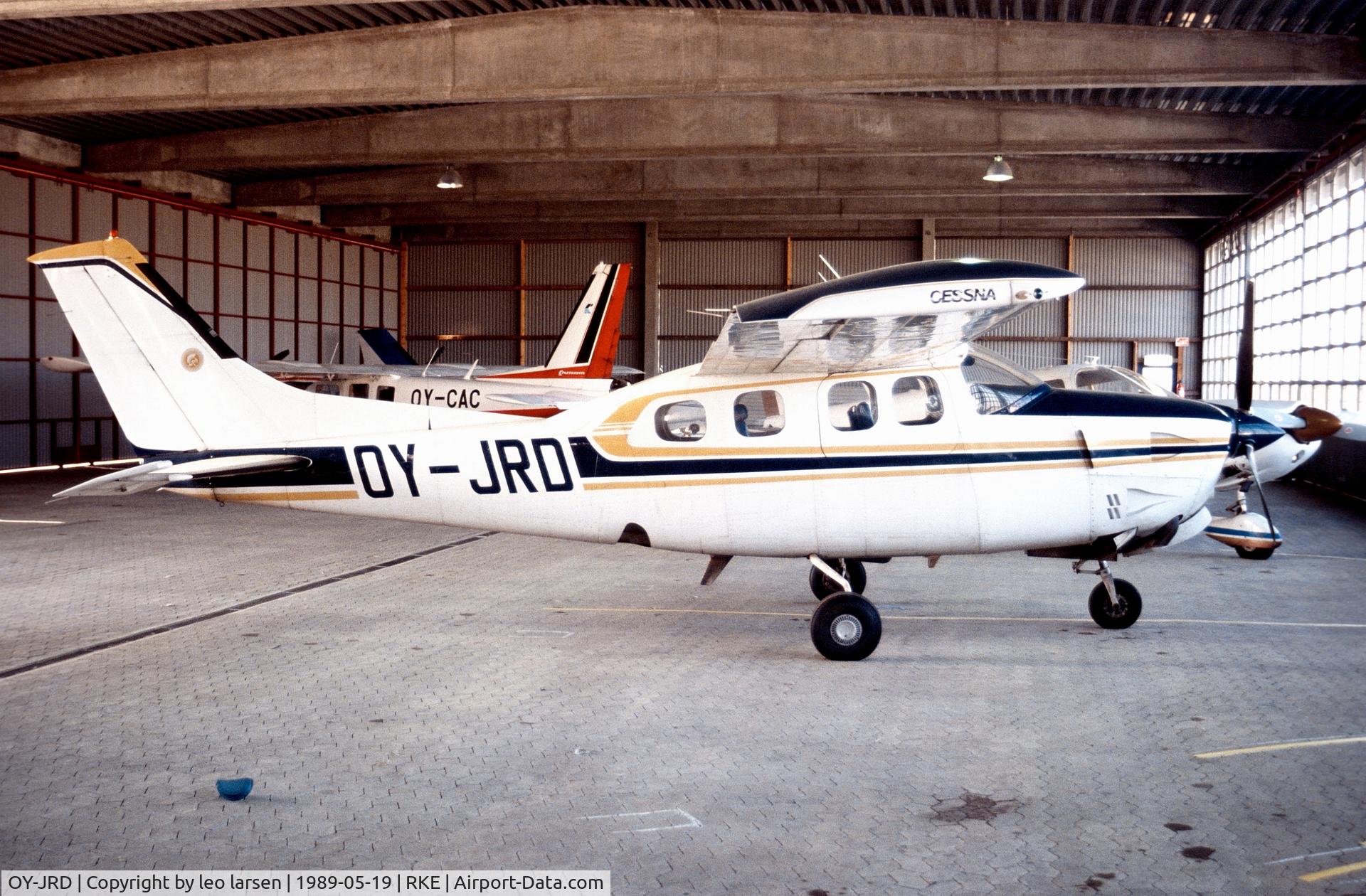OY-JRD, 1979 Cessna P210N Pressurised Centurion C/N P21000298, Roskilde 19.5.1989