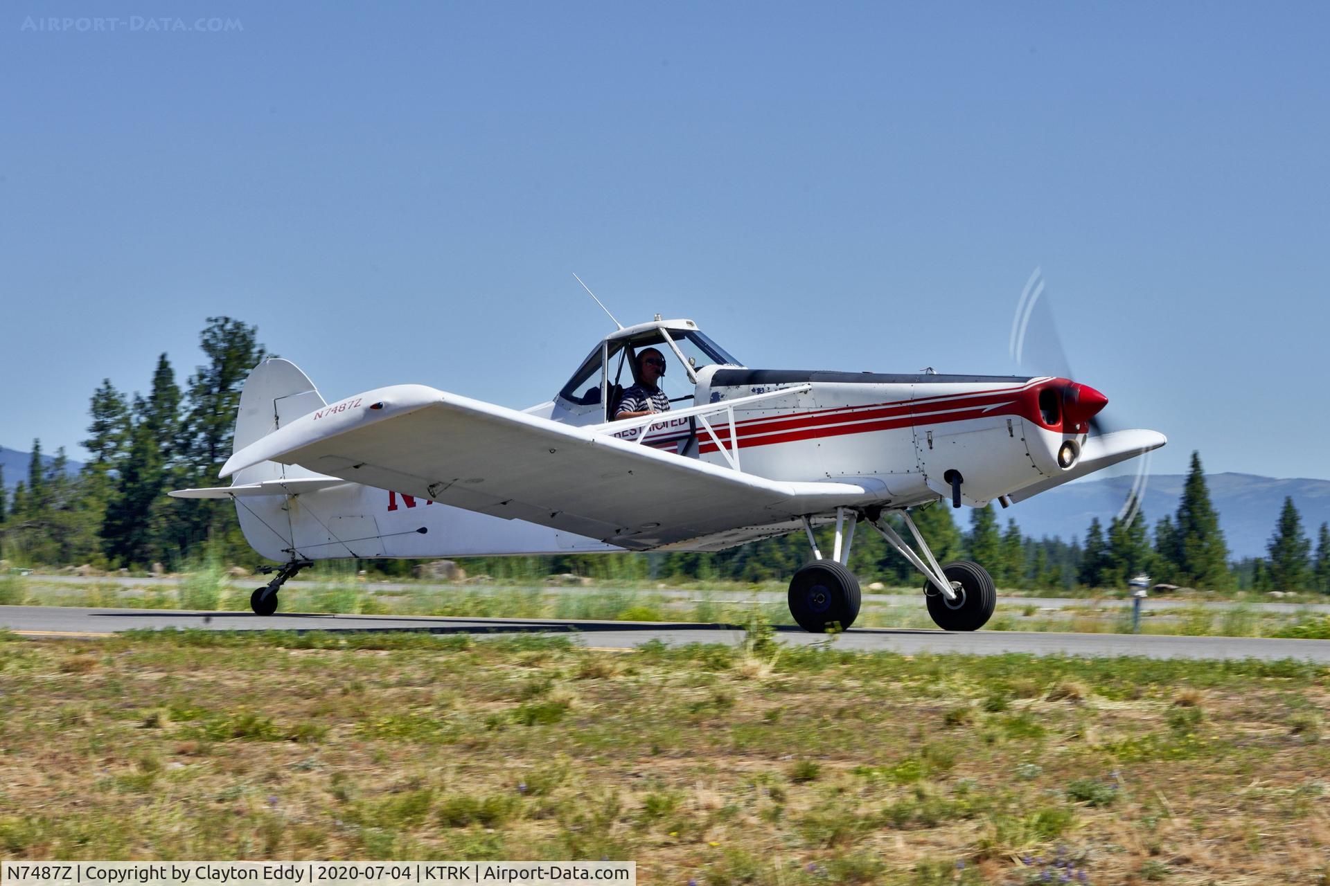 N7487Z, 1965 Piper PA-25-235 Pawnee C/N 25-3502, Truckee airport California 2020.