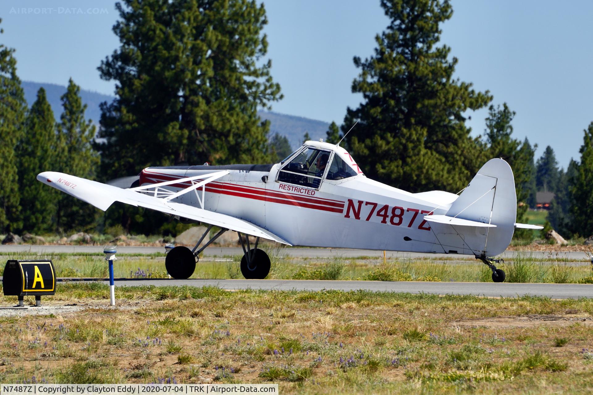 N7487Z, 1965 Piper PA-25-235 Pawnee C/N 25-3502, Truckee Airport California 2020.