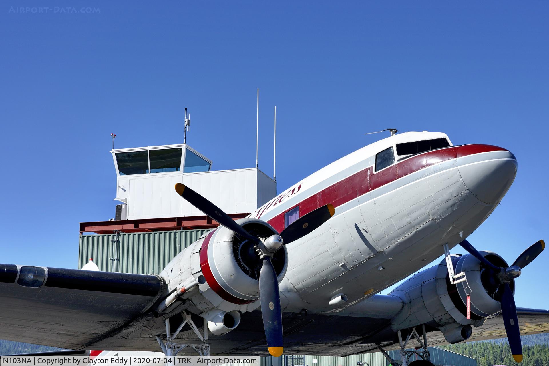 N103NA, 1945 Douglas DC-3C-S1C3G (C-47B) C/N 16821, Part of the D-day Squadron Truckee Tahoe flyover July 4th 2020.