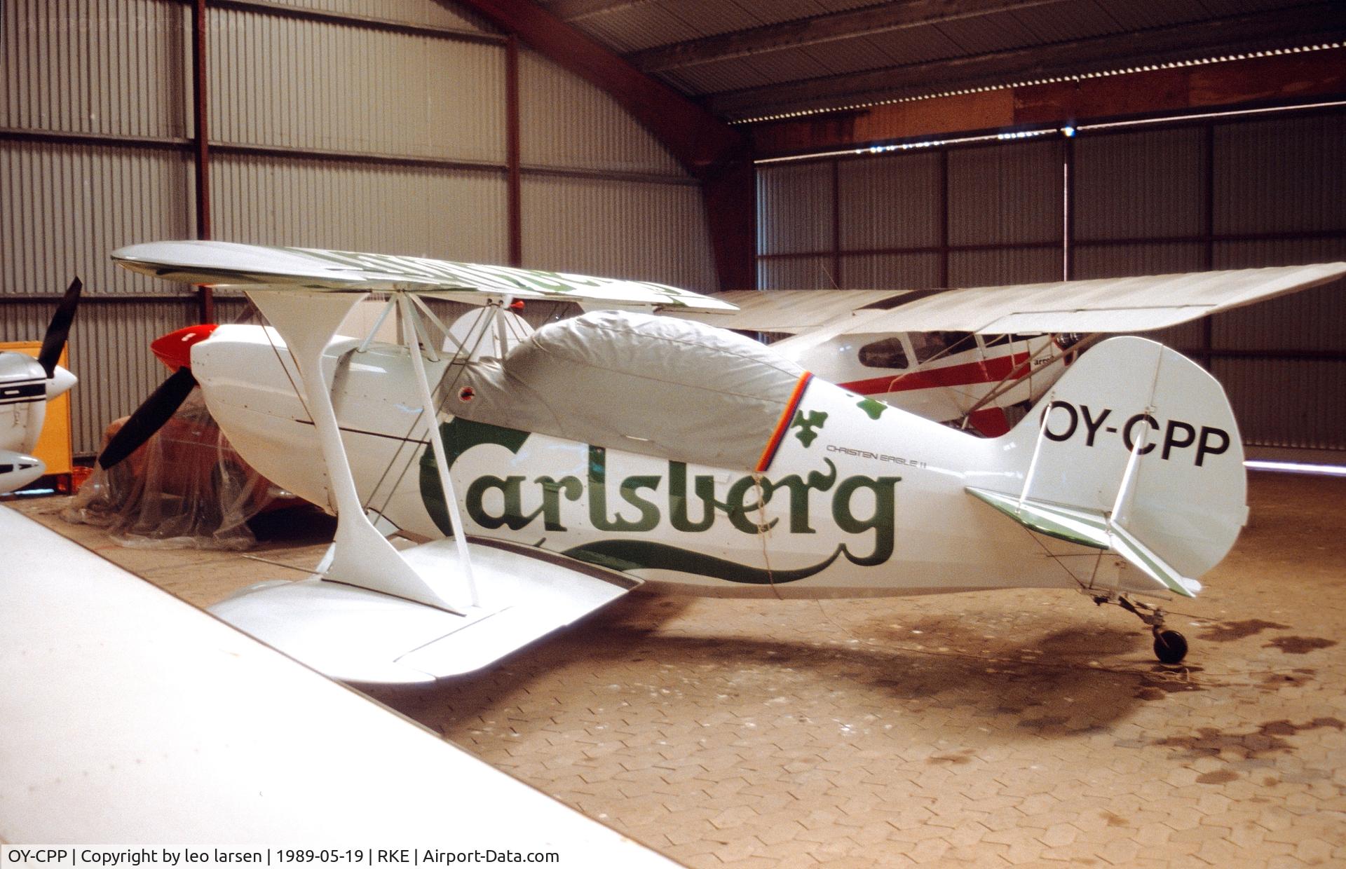 OY-CPP, 1981 Christen Eagle II C/N FATOUT 0001, Roskilde 19.5.1989