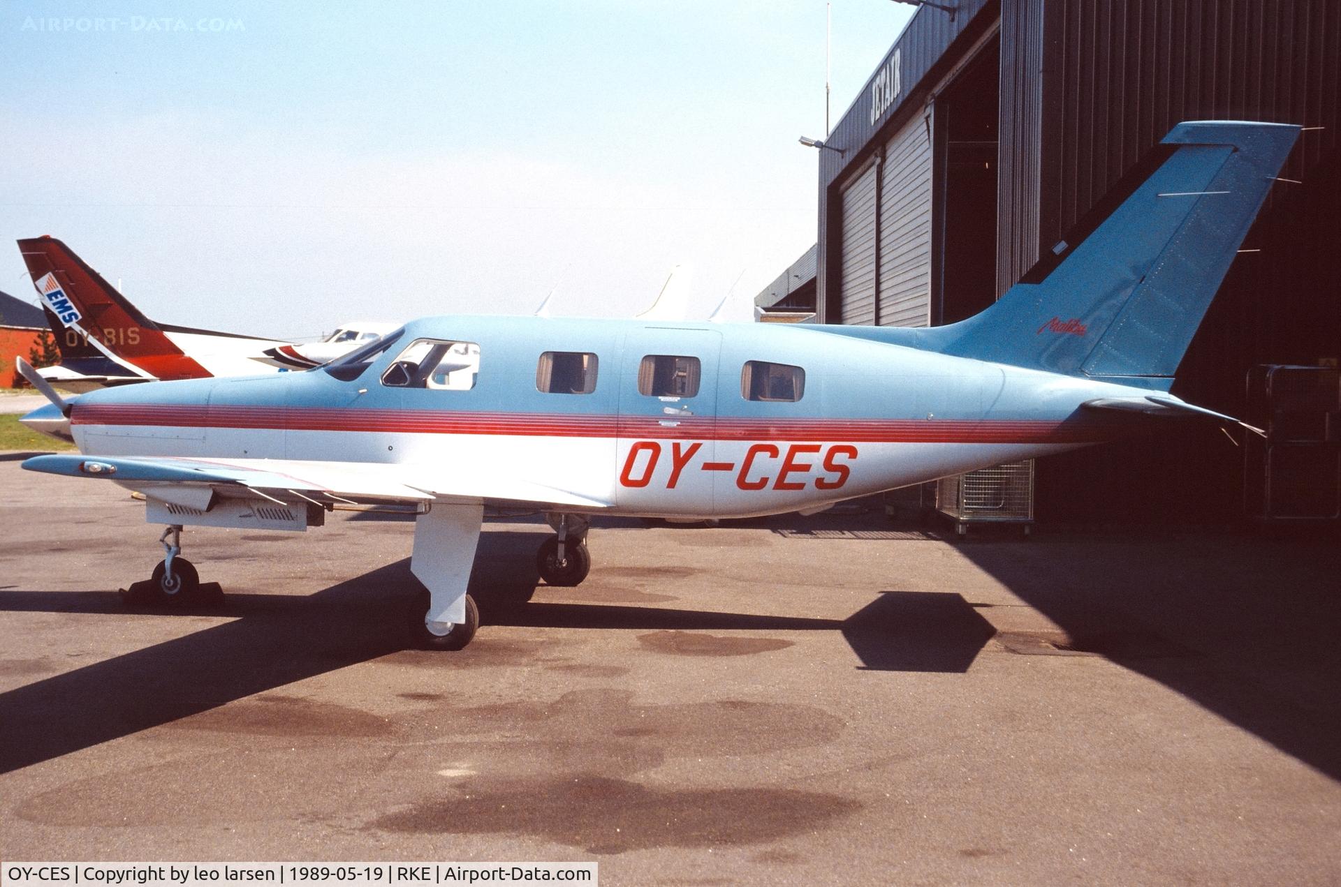 OY-CES, 1987 Piper PA-46-310P Malibu C/N 46-08100, Roskilde 19.5.1989