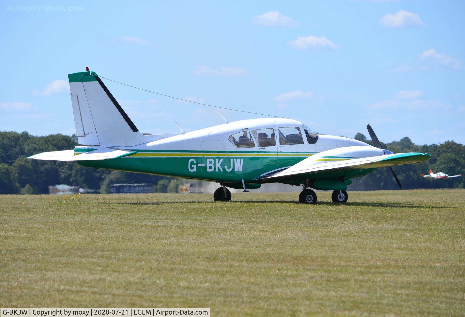 G-BKJW, 1971 Piper PA-23-250 Aztec C/N 27-4716, Piper PA-23-250 Aztec at White Waltham. Sadly involved in fatal crash at Bagby airfield, 2023.