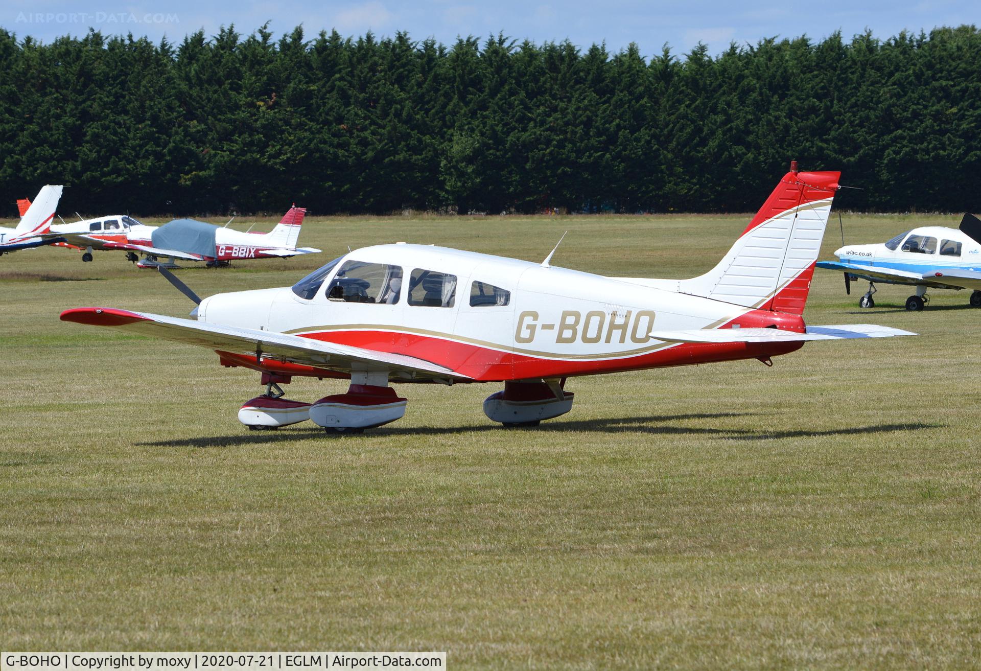 G-BOHO, 1980 Piper PA-28-161 Cherokee Warrior II C/N 28-8016196, Piper PA-28-161 Cherokee Warrior II at White Waltham.