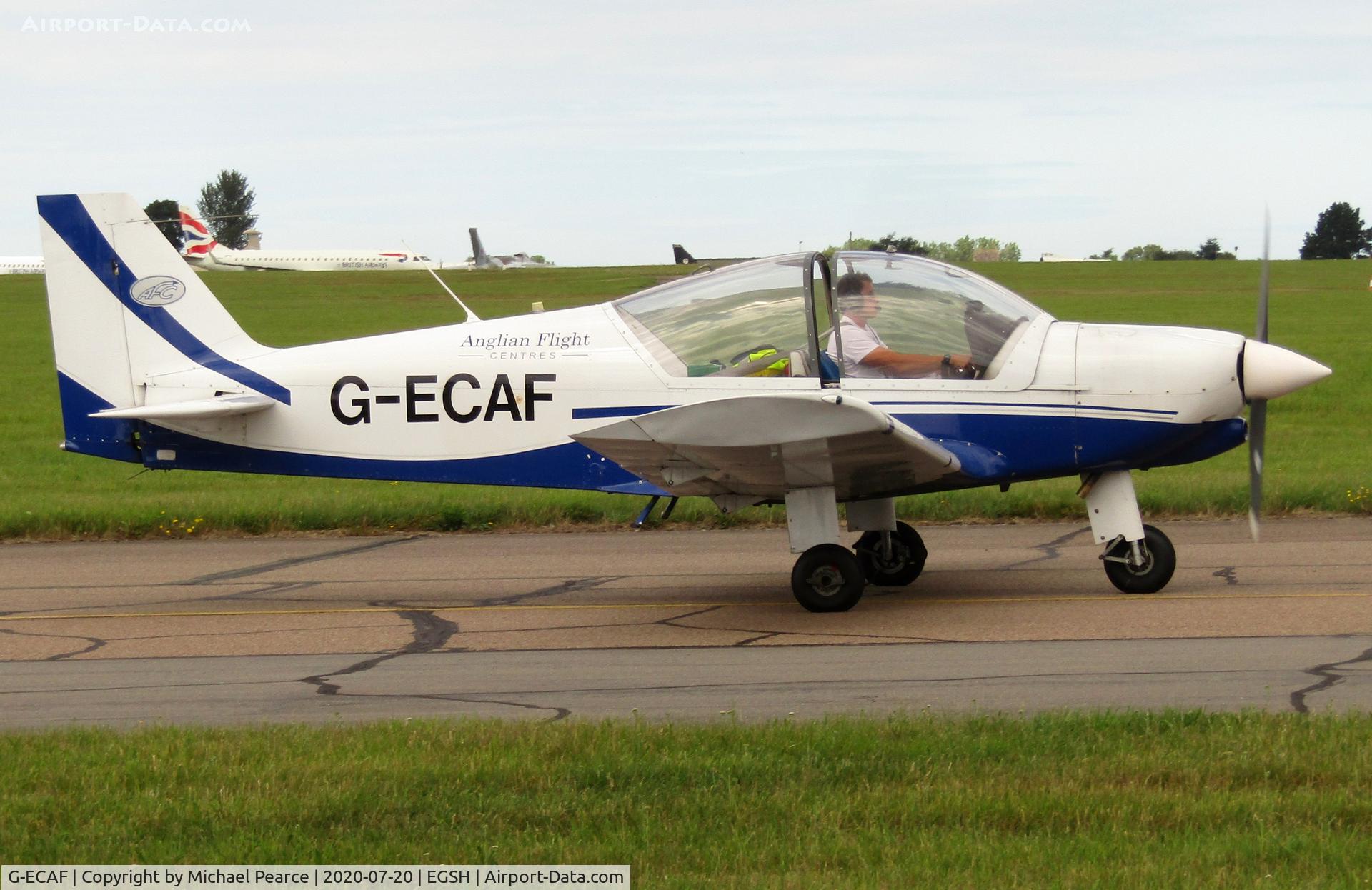 G-ECAF, 2000 Robin HR-200-120B C/N 345, Departing home to Earls Colne (EGSR) after a short visit.