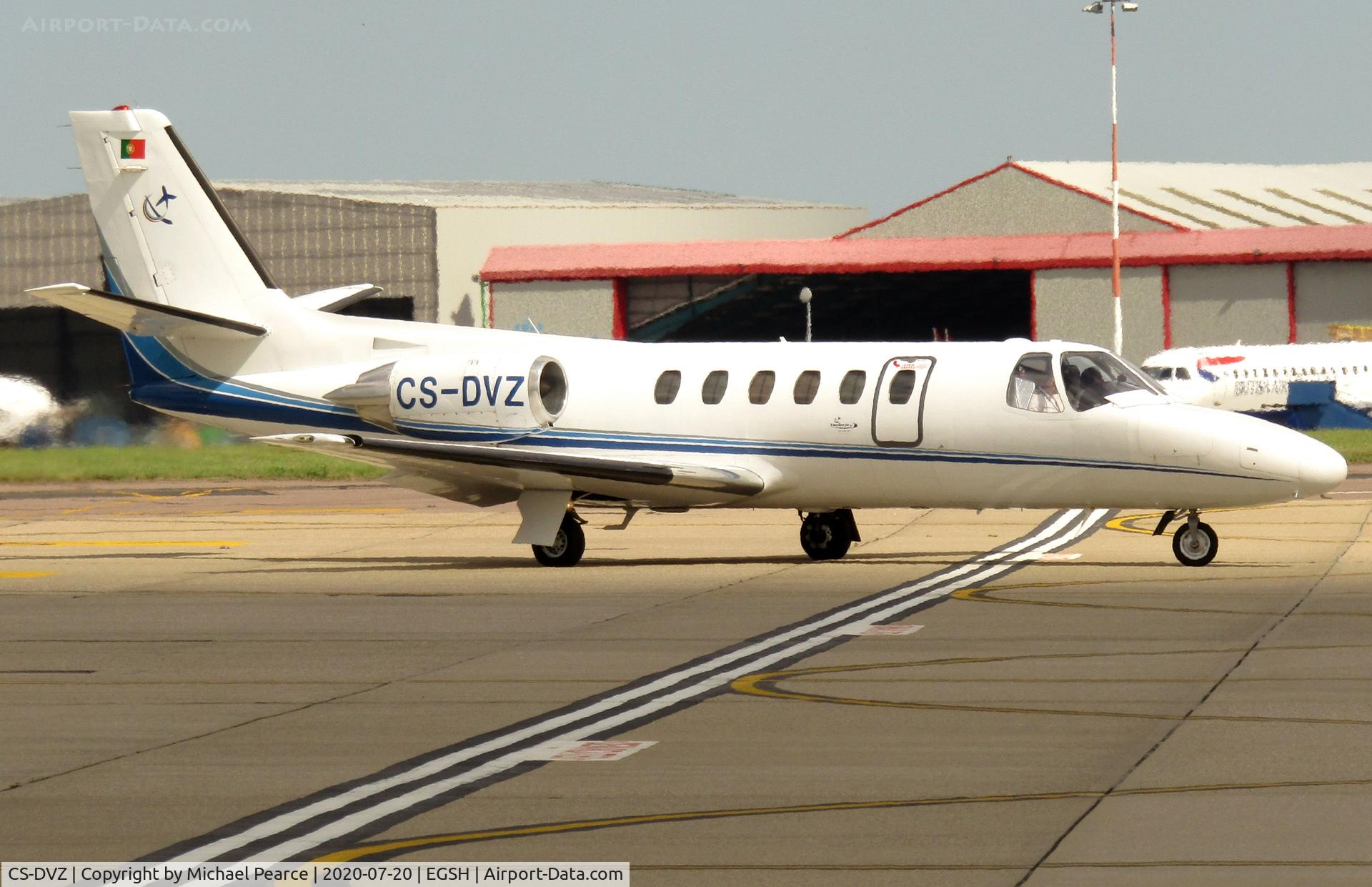 CS-DVZ, 1982 Cessna 550 Citation II C/N 550-0443, Arriving at SaxonAir from Biggin Hill (BQH).