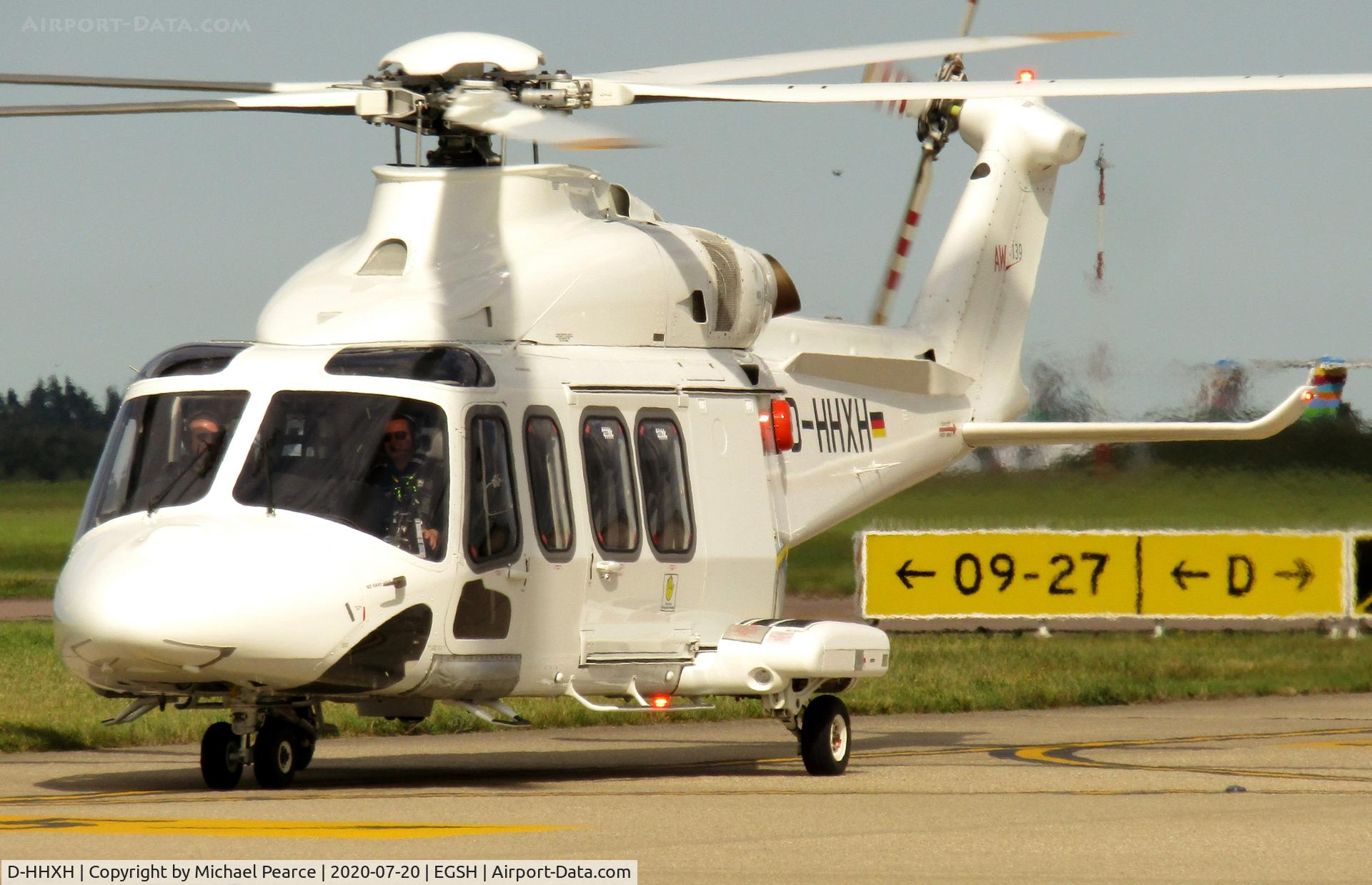 D-HHXH, 2015 AgustaWestland AW-139 C/N 31704, Arriving from Emden (EME) on delivery to NHV.