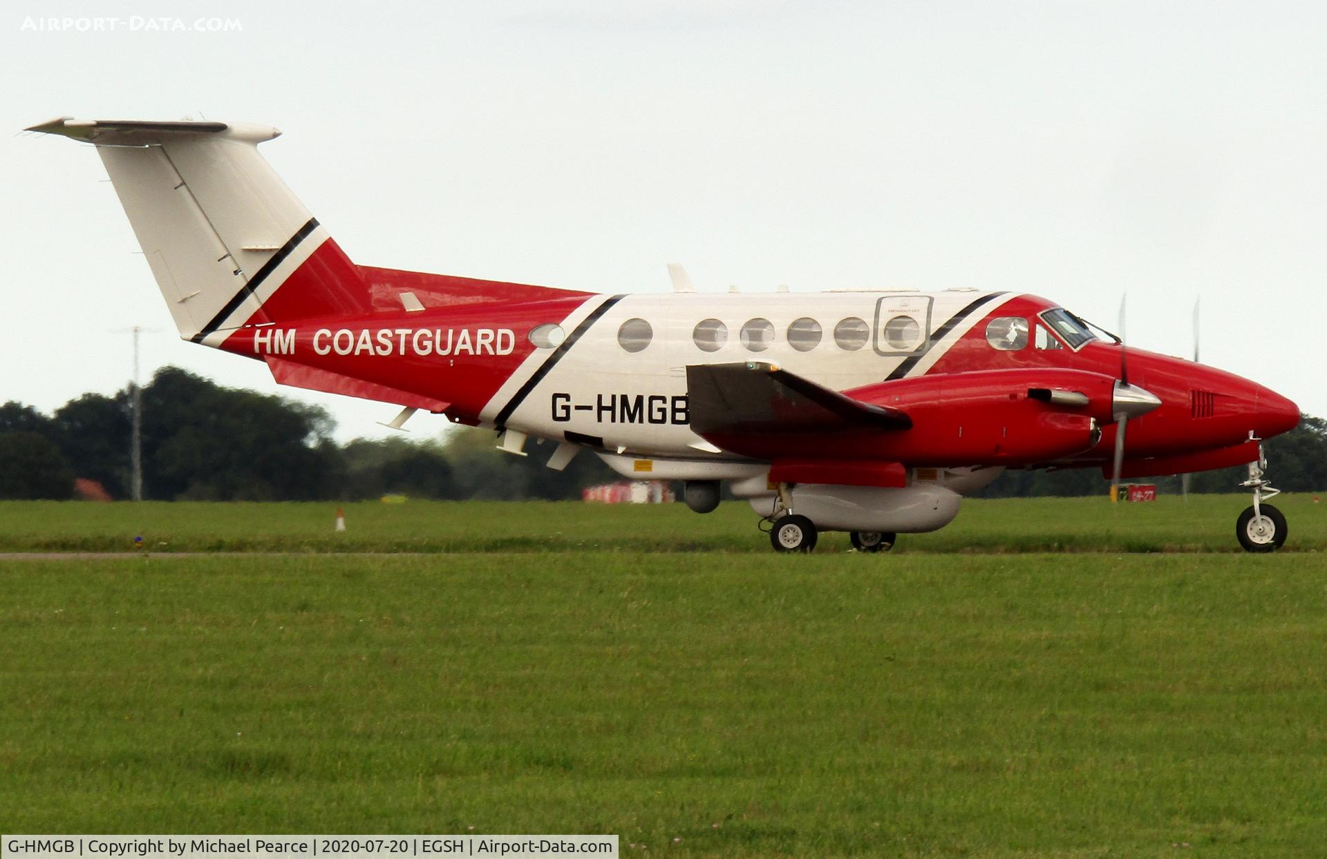 G-HMGB, 1980 Beech 200 Super King Air C/N BB-752, Arriving from Doncaster (DSA) for fuel.