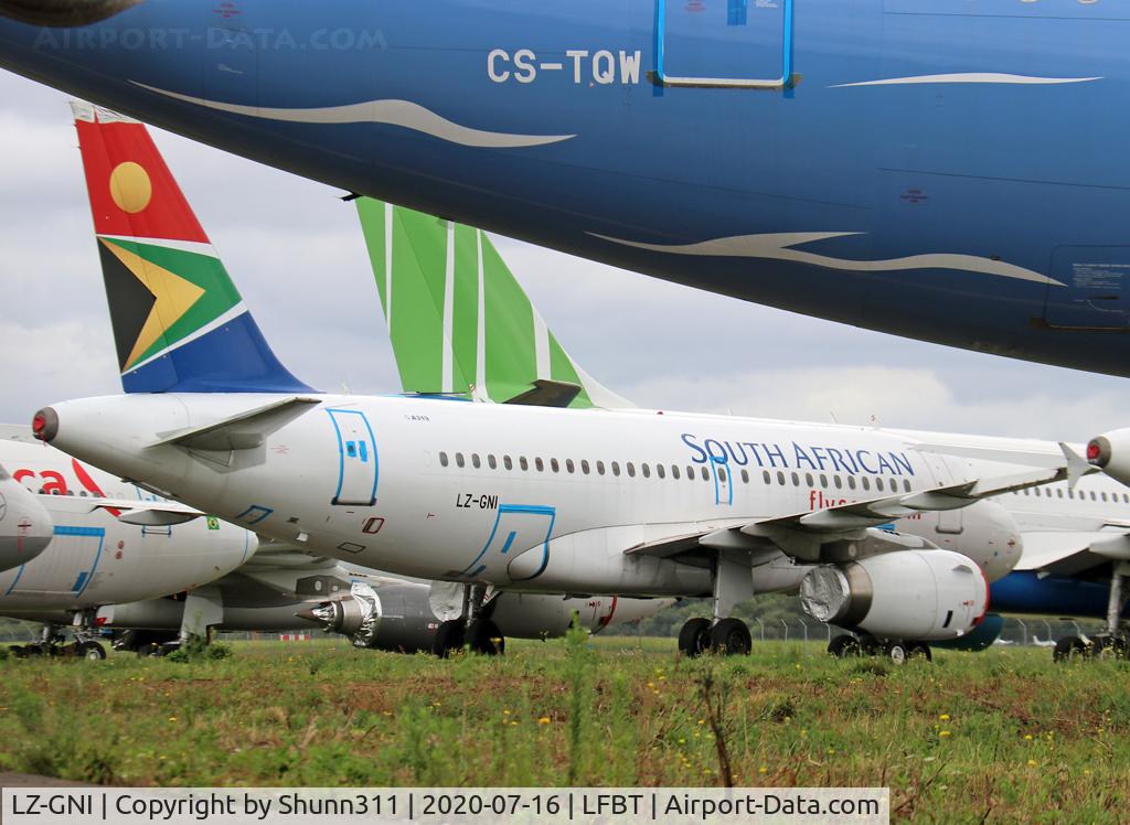 LZ-GNI, 2005 Airbus A319-131 C/N 2469, Stored... Ex ZS-SFM